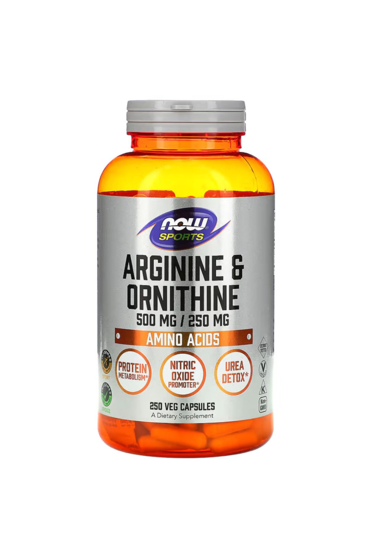 Now Foods , Sports, Arginine & Ornithine, 250 Veg Capsules
