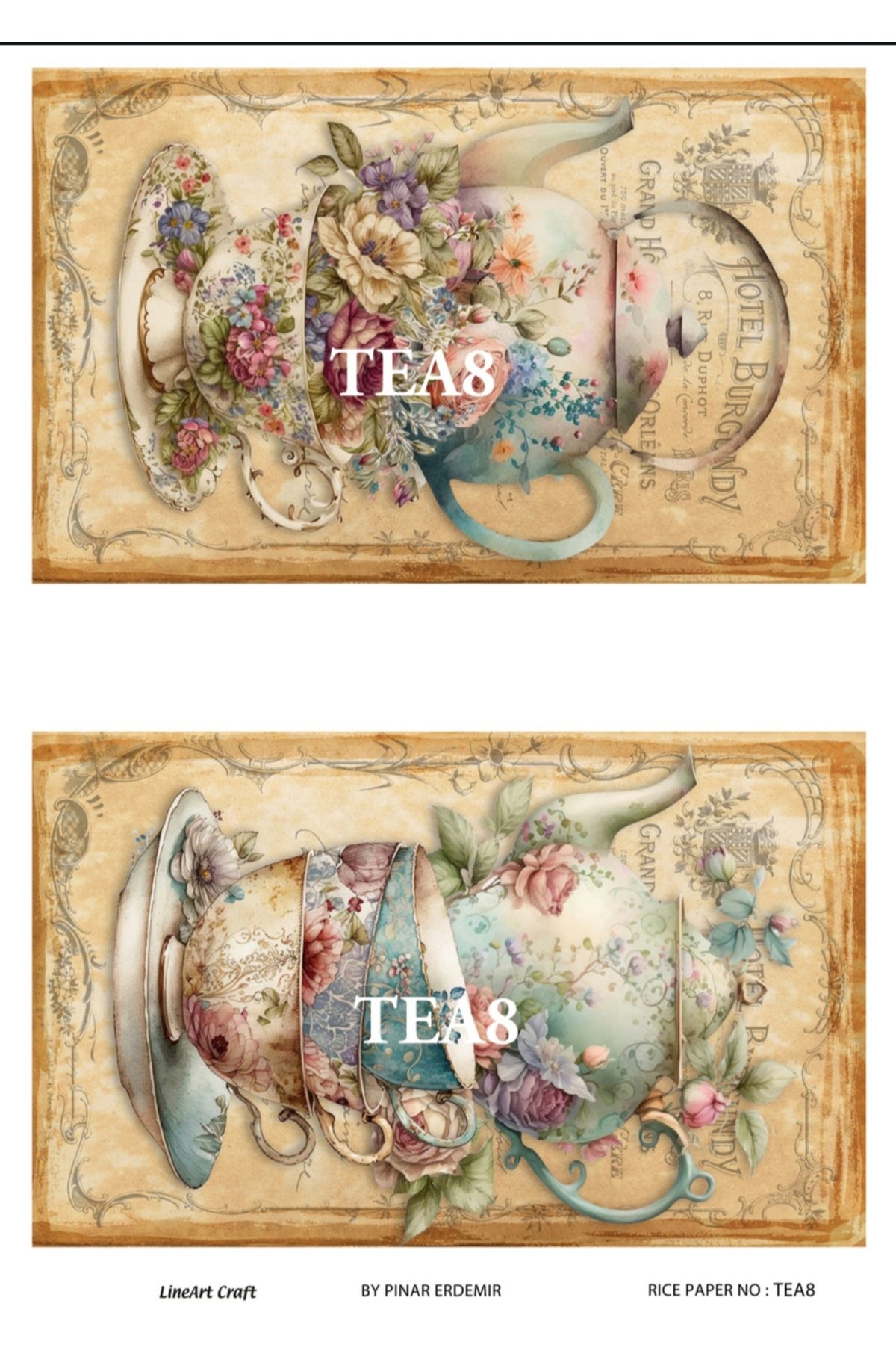 LİNEART PİRİNÇ DEKOPAJ TEA8