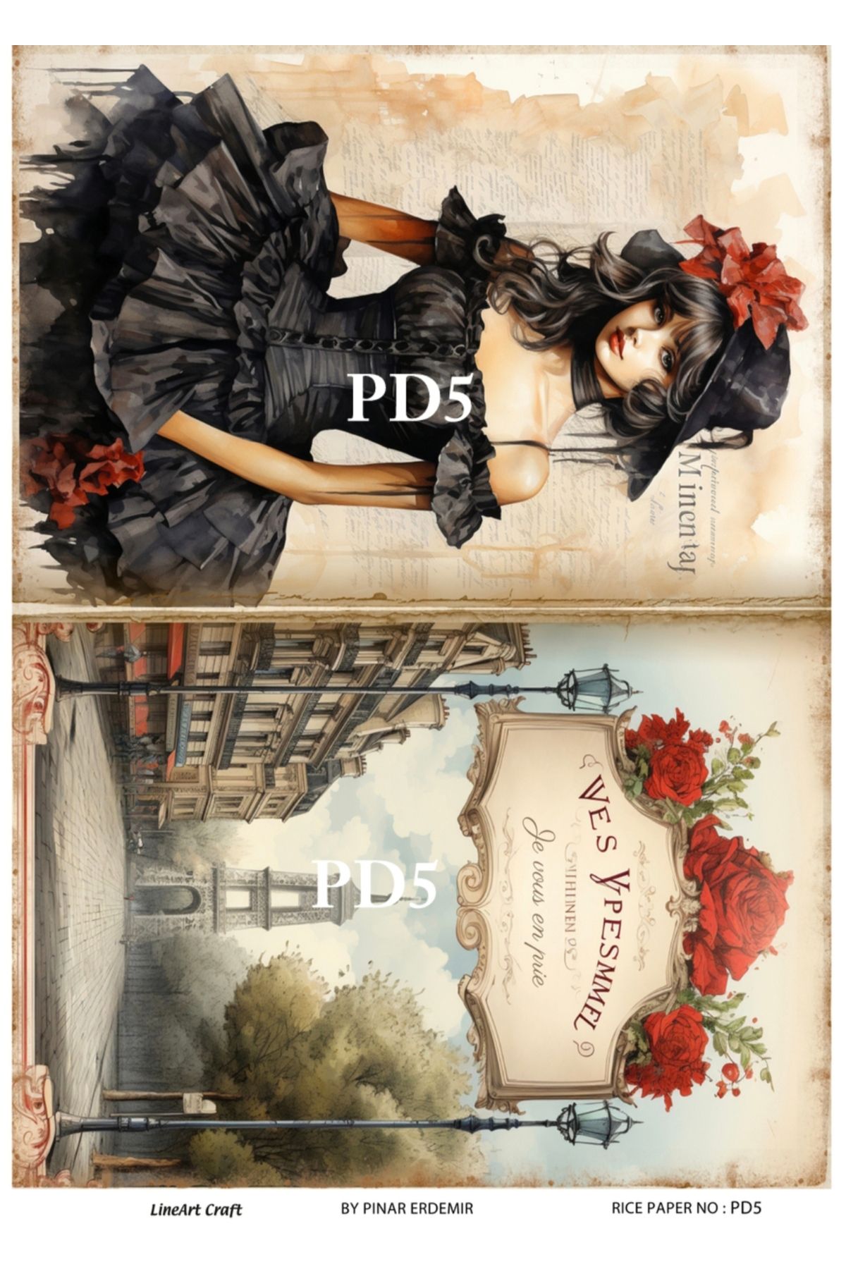 LİNEART PİRİNÇ DEKOPAJ PD5