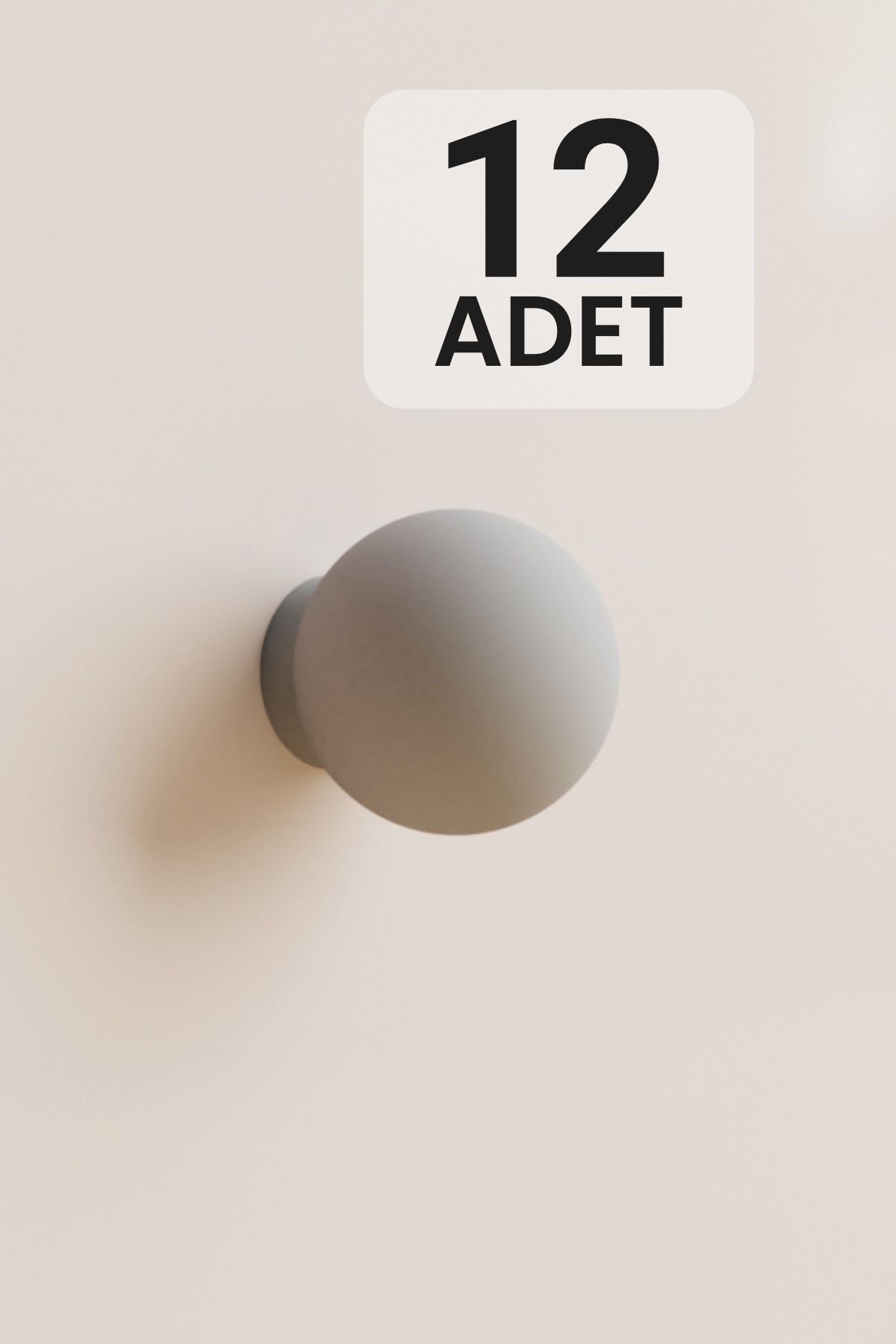 wooden lane studio 12 Adet Taş Yuvarlak Küre Mobilya Kulpu – Mutfak, Çekmece, Dolap Kulbu / Ev Dekoru