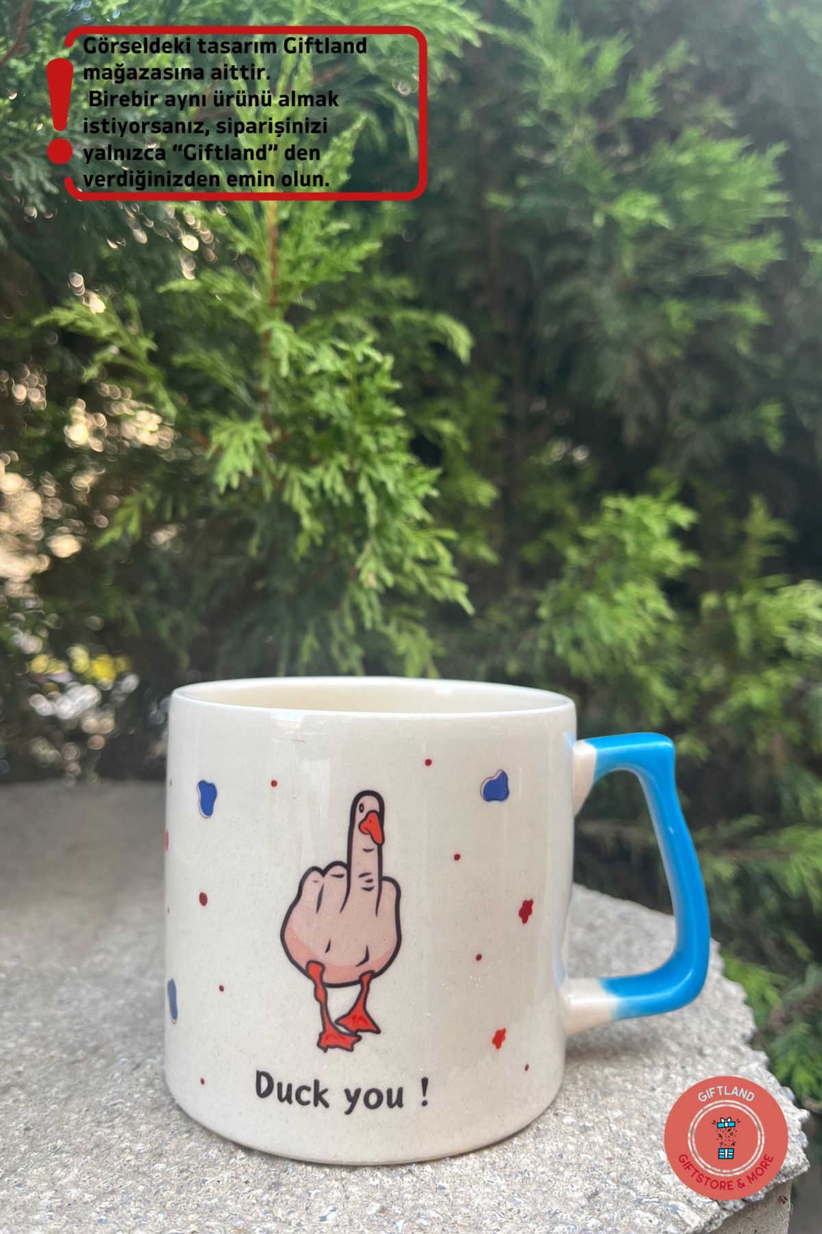 giftland giftstore more Duck You Arkadaşa Komik Hediyelik Kupa Bardak