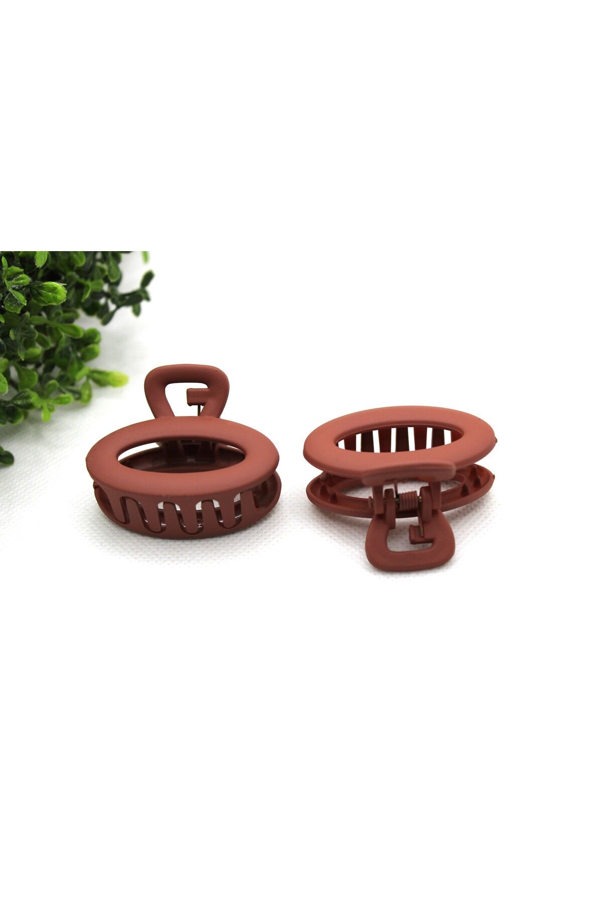 Tezcan Aksesuar 4 CM Oval Renkli Mandal Toka (2'li Paket)