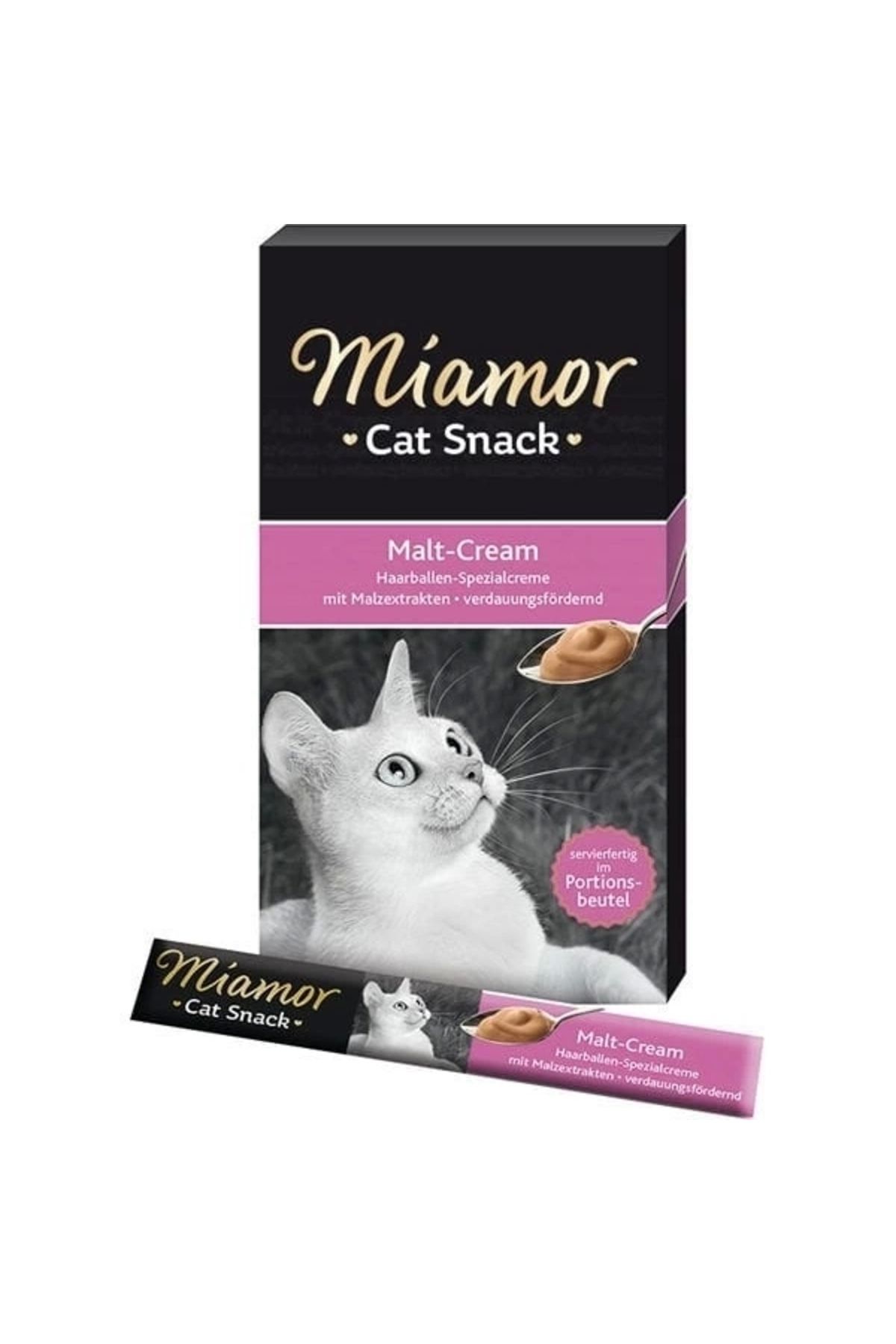 ShopNova Miamor Cream Malt Özlü Sıvı Kedi Ödül Maması 6x15 Gr