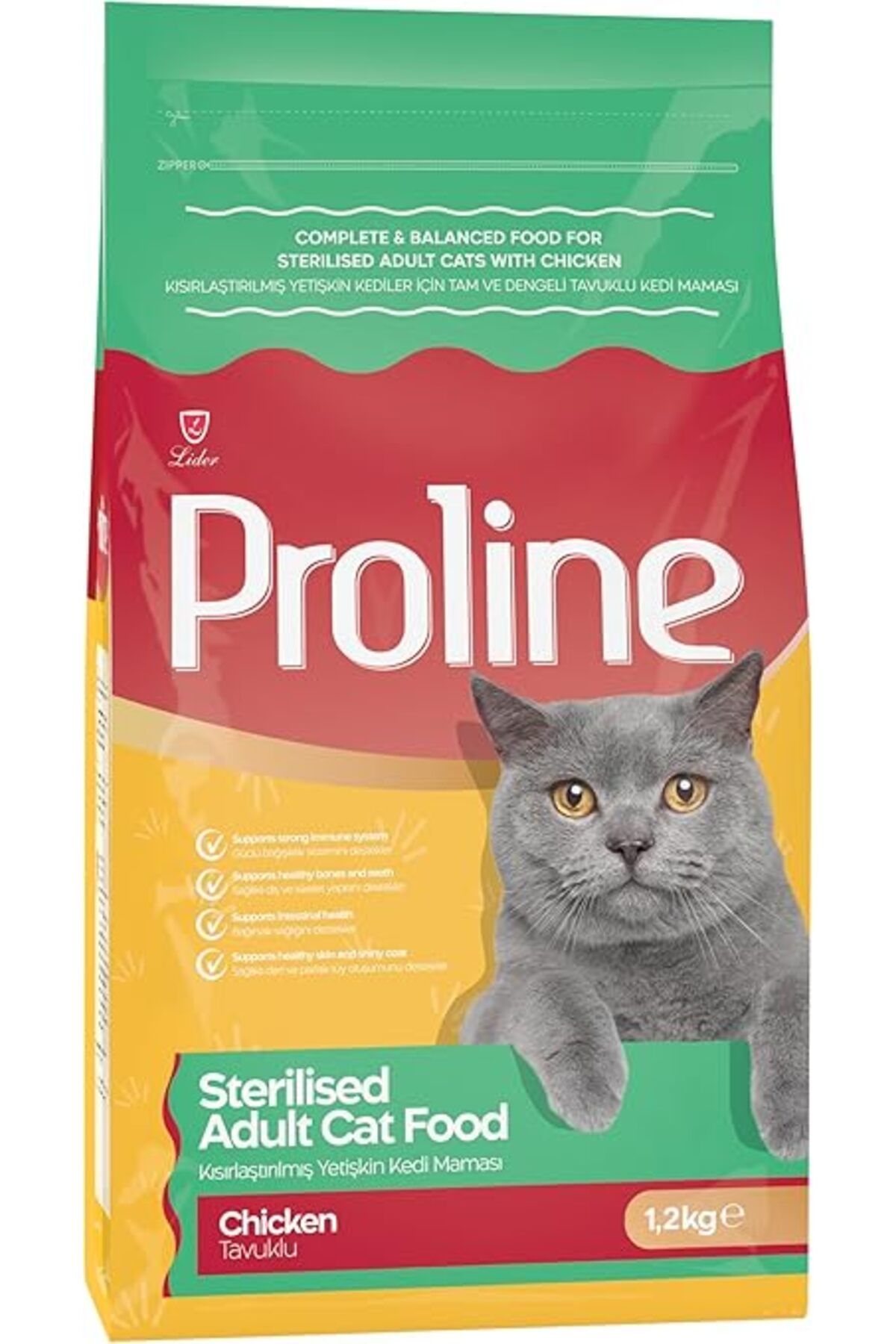 PROLINE Tavuk Etli Kısırlaştırılmış Kedi Maması 1.2 KG