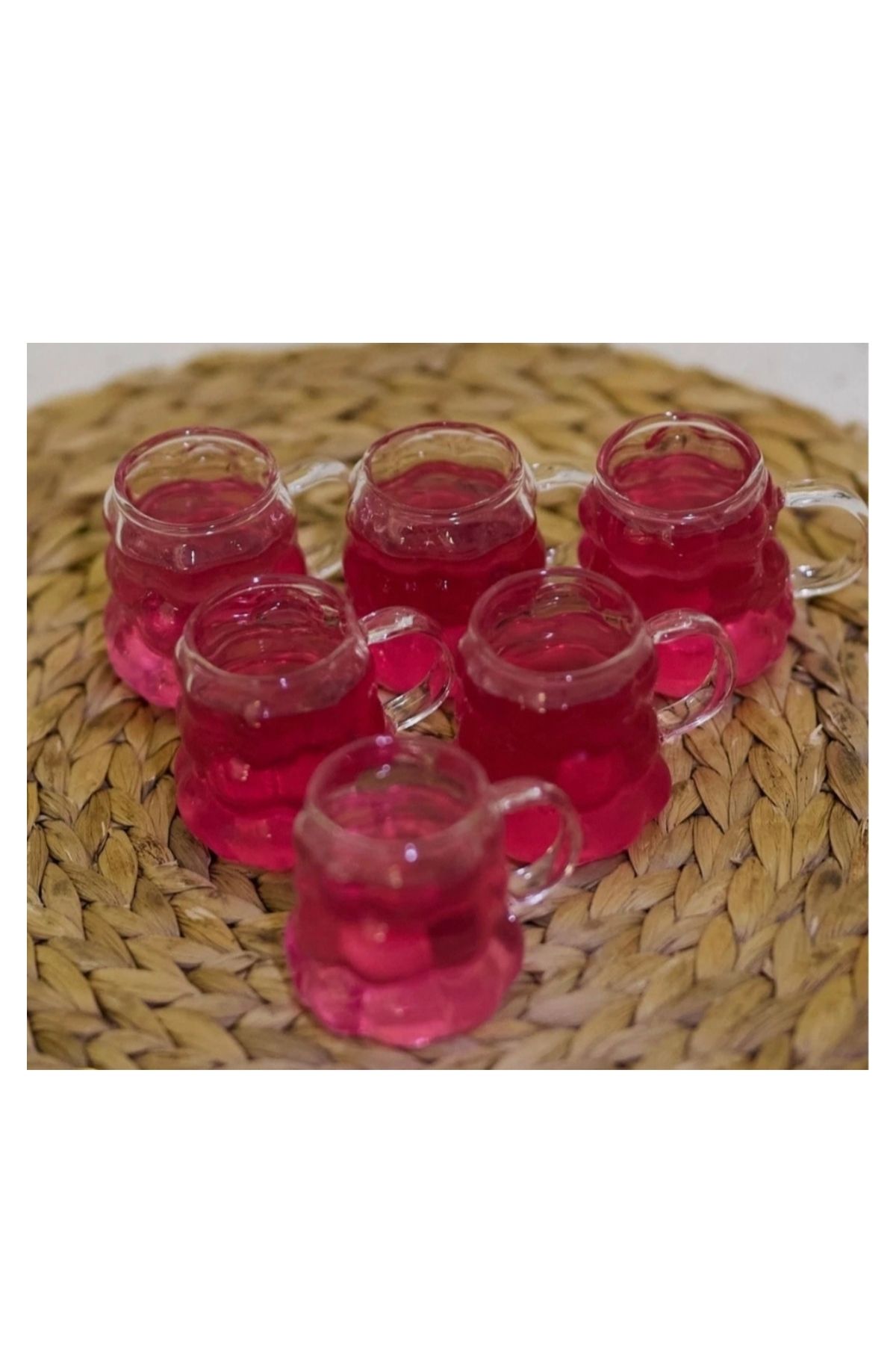 Home Kahve Yanı 6'lı Kulplu Mini Üzüm Bardak – 75 ml (Cam)