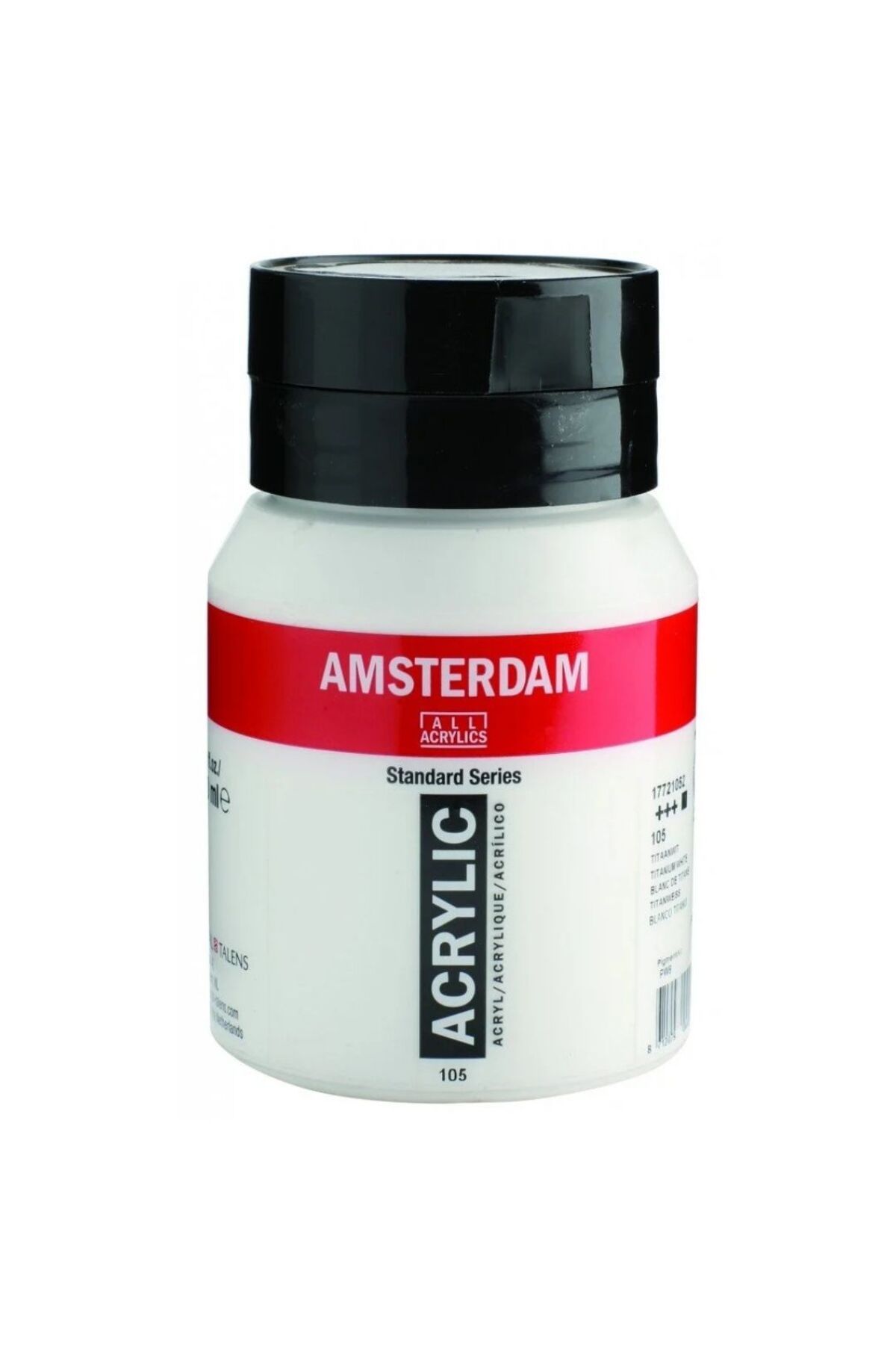 Amsterdam 500 ml Akrilik Boya 105 Titanium Opak White