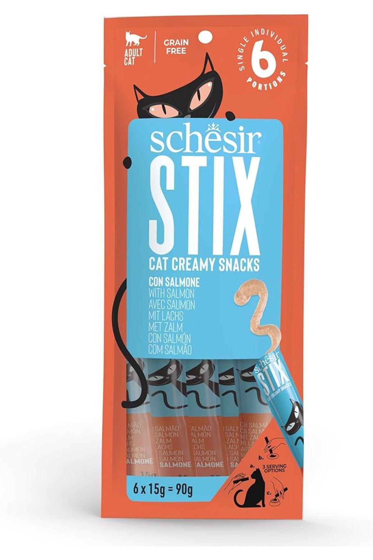 Schesir Stix Somonlu Krem Ödül Maması 6x15g