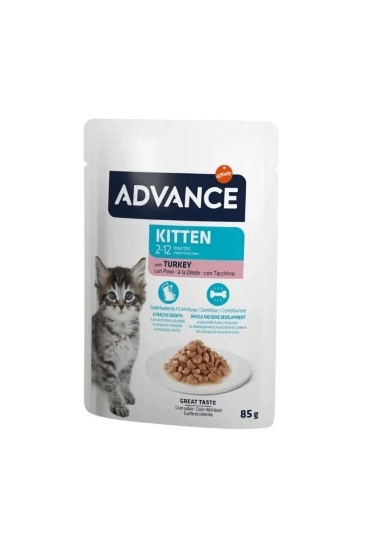 ShopNova Advance Hindi Etli Pouch Konserve Yavru Kedi Maması 85 Gr