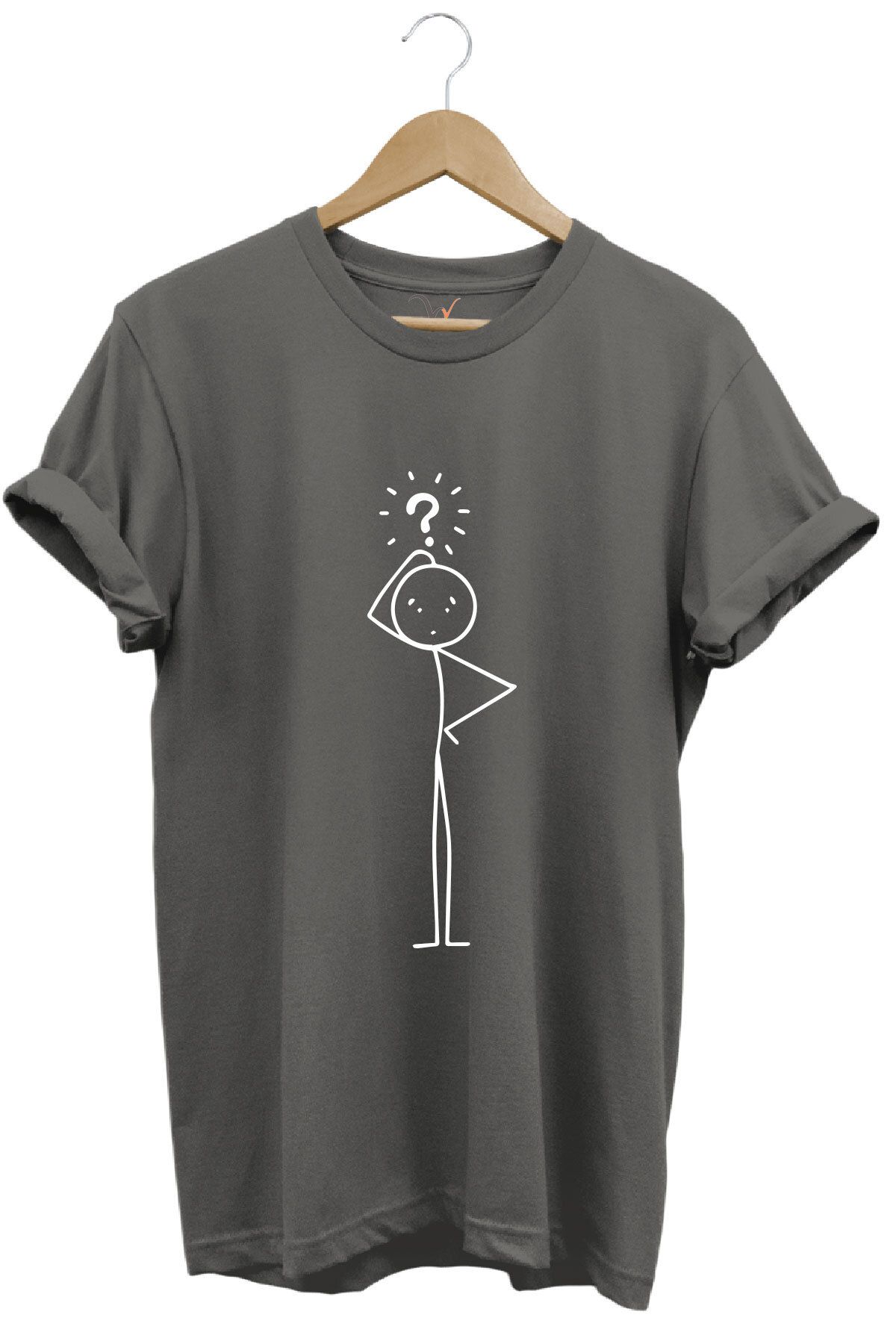onsrawear Düşünceli Çöp Adam %100 Pamuk Basic T-shirt