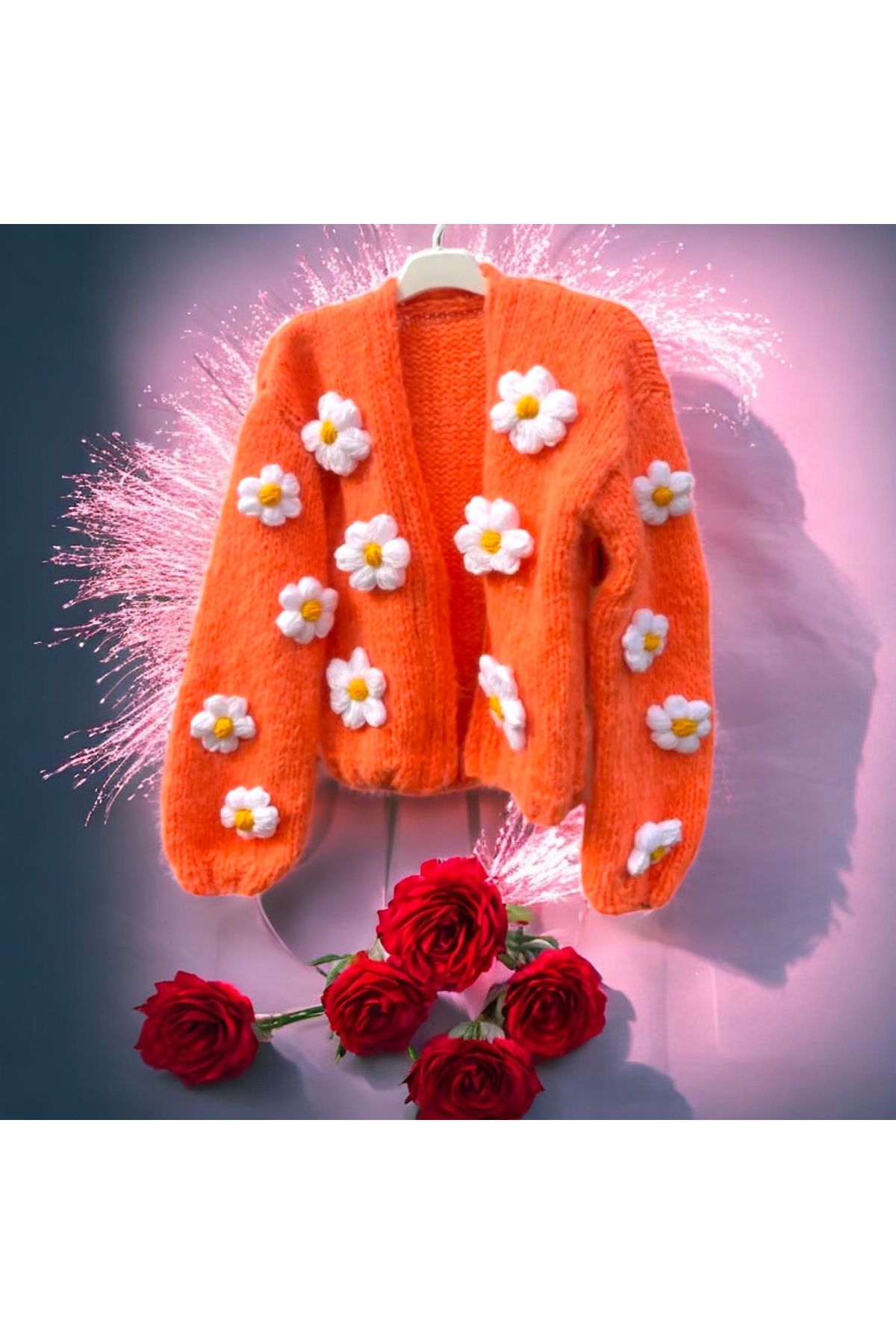 Charme Elegant el örgüsü moher hırka