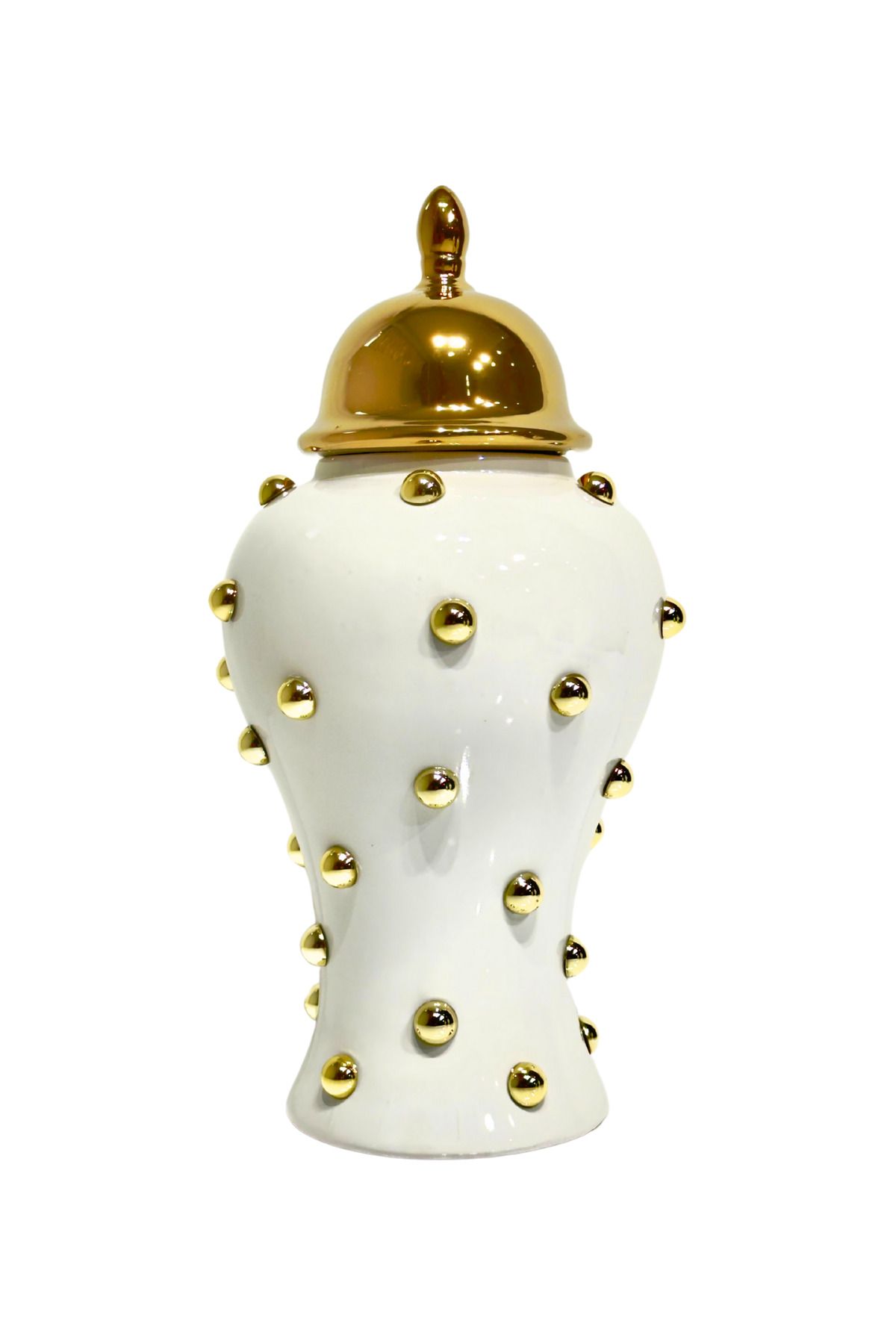 Lara Decor Gold Benekli Seramik Küp Büyük Boy