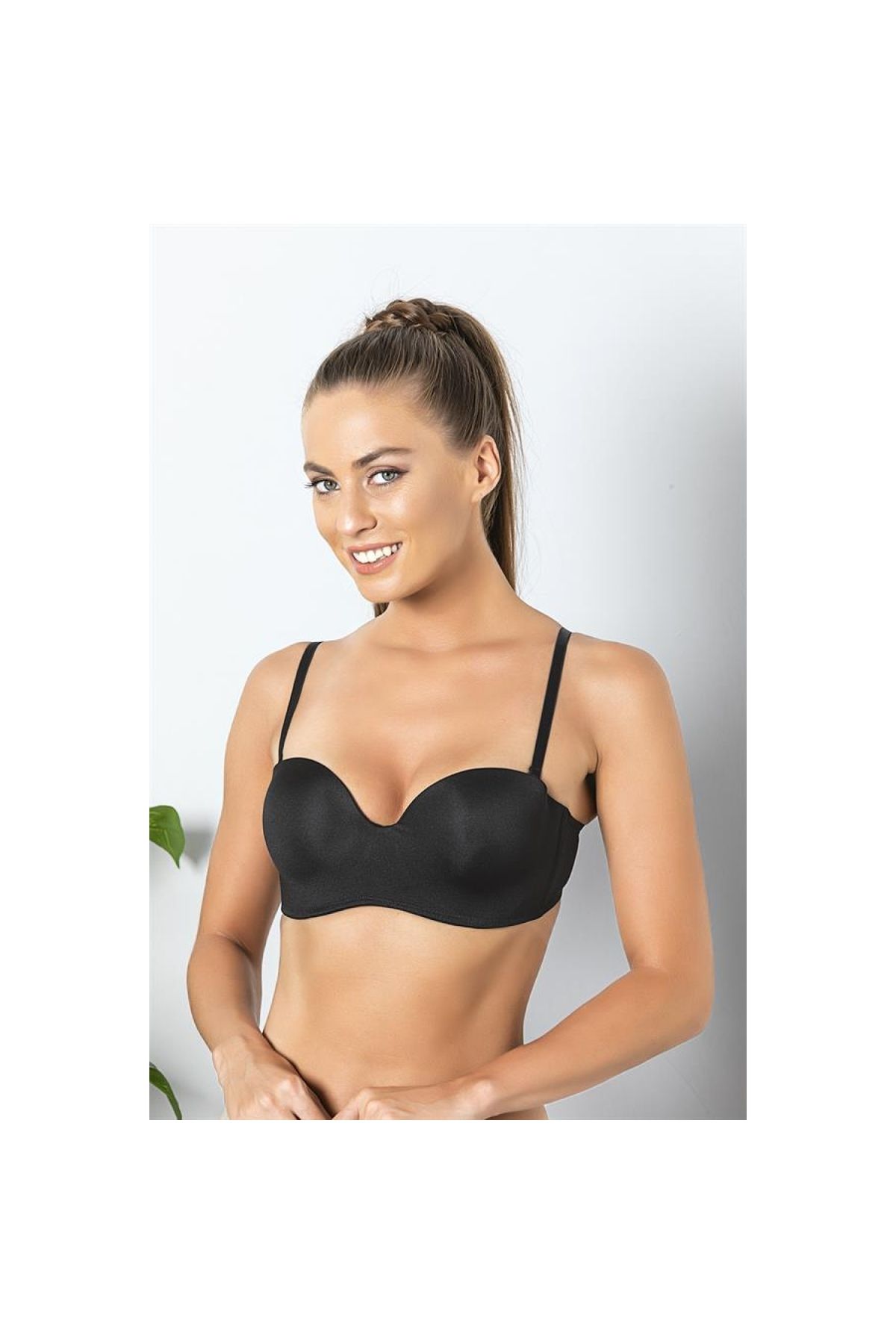 Marsilyan Straplez Lotus Sütyen Siyah (brf11260)