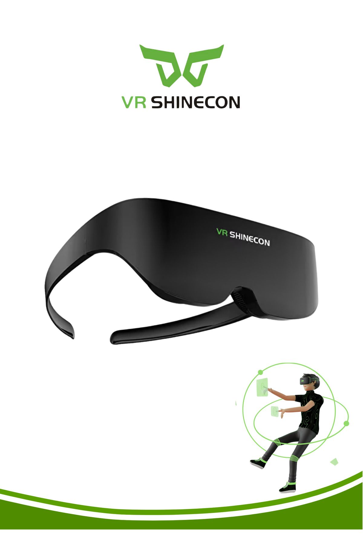 VR Shinecon SC-AİO8 VR 3D Sanal Gerçeklik Gözlüğü Seti, Tüm Akıllı Telefonlarla Uyumlu