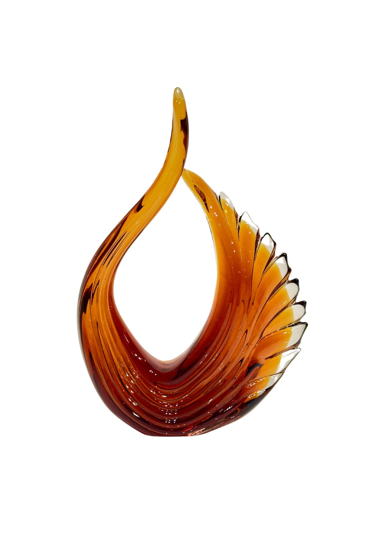 Lara Decor Amber Cam Kıvrım Motif Dekor