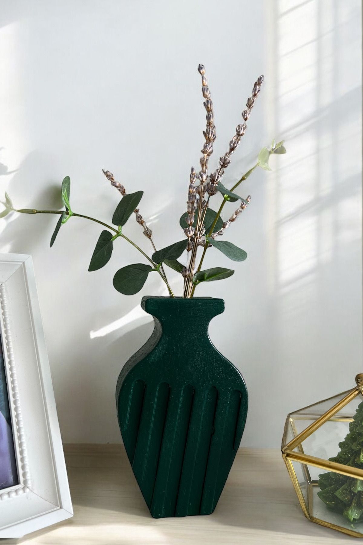 ardesta El Yapımı Taş Tozu Minimalist Dekoratif Vazo | Modern Rustik Ev Aksesuarı ve Hediye