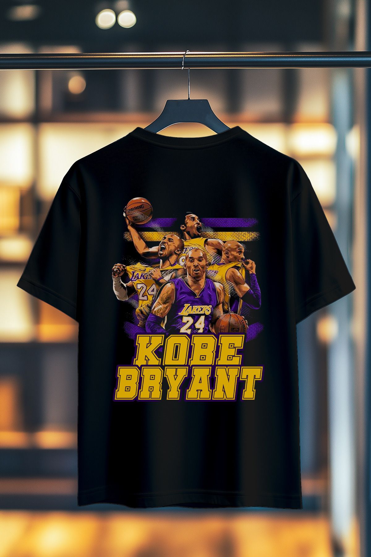 BookOrBook Kobe 24 %100 Pamuk Premium Kalite Sırt Baskılı T-Shirt
