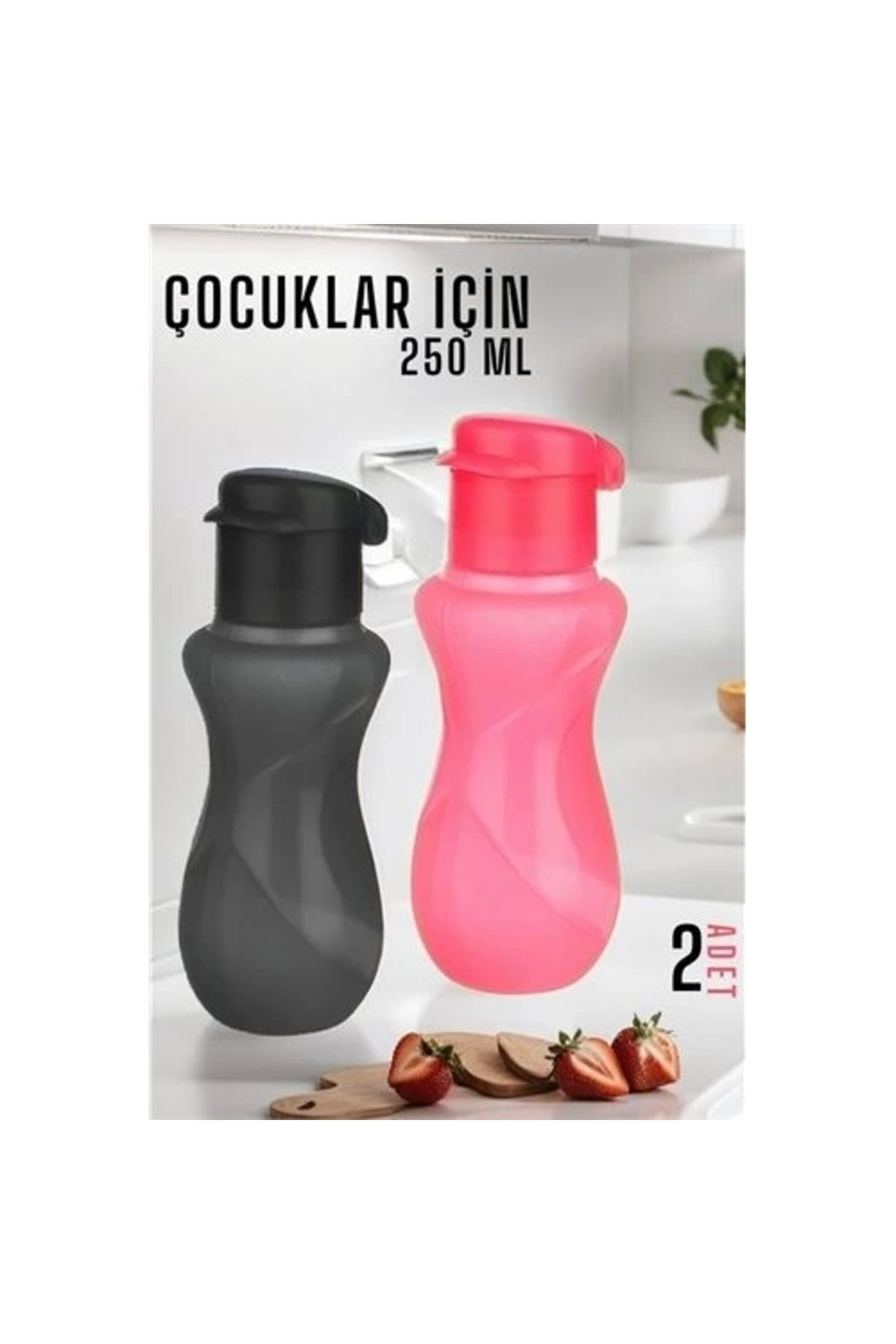 İnnMerry ModaCar Çocuk Matarası 2 ADET 250 Ml