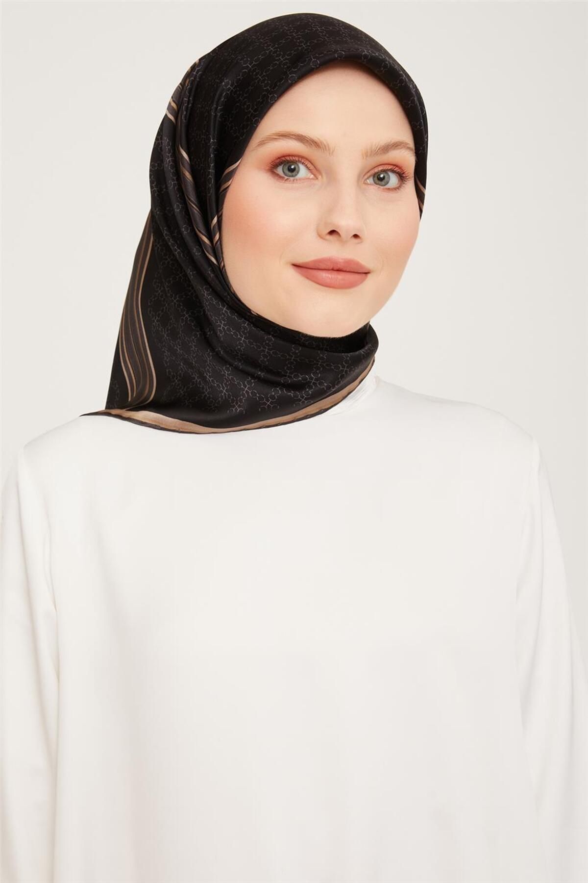 Armine Dj Saf İpek Eşarp 9054D (S) (Nostalji Sura) - 01