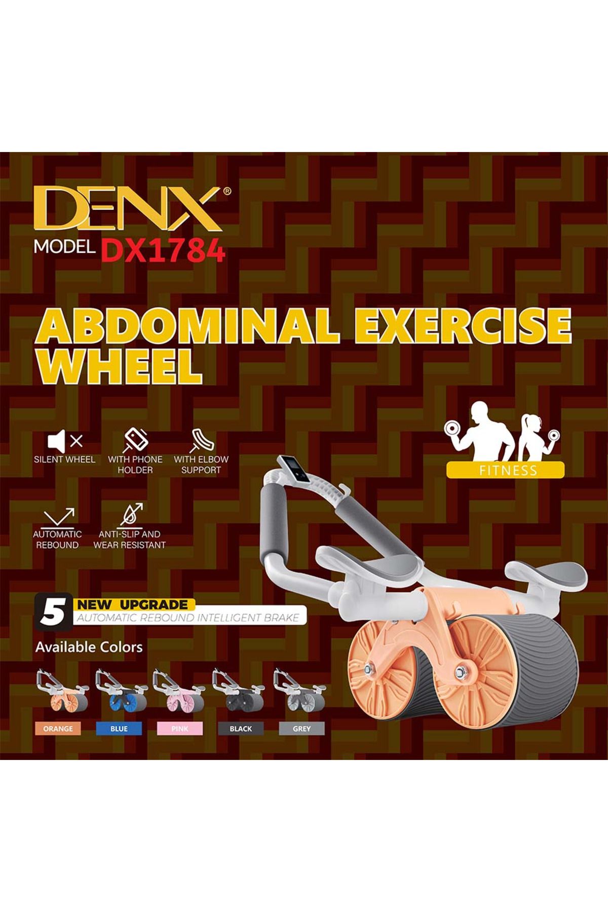 Denx-Automatic Rebound Abdominal Wheel,Ab Roller for Abdominal Exercise Machine,Abs Workout Equipment 8