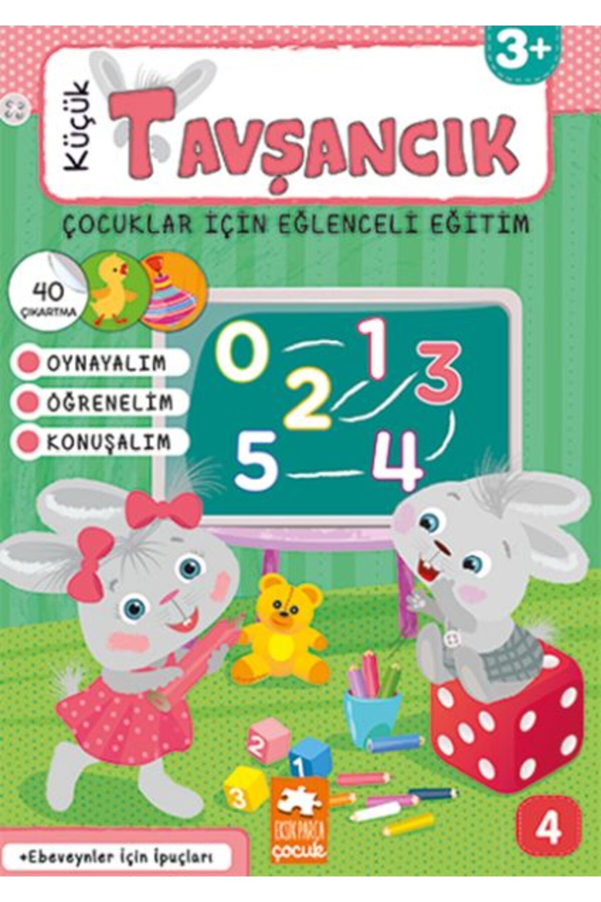 Eksik Parça Yayınları Küçük Tavşancık Serisi 4 - Küçük Tavşancık Çocuklar İçin Eğlenceli Eğitim