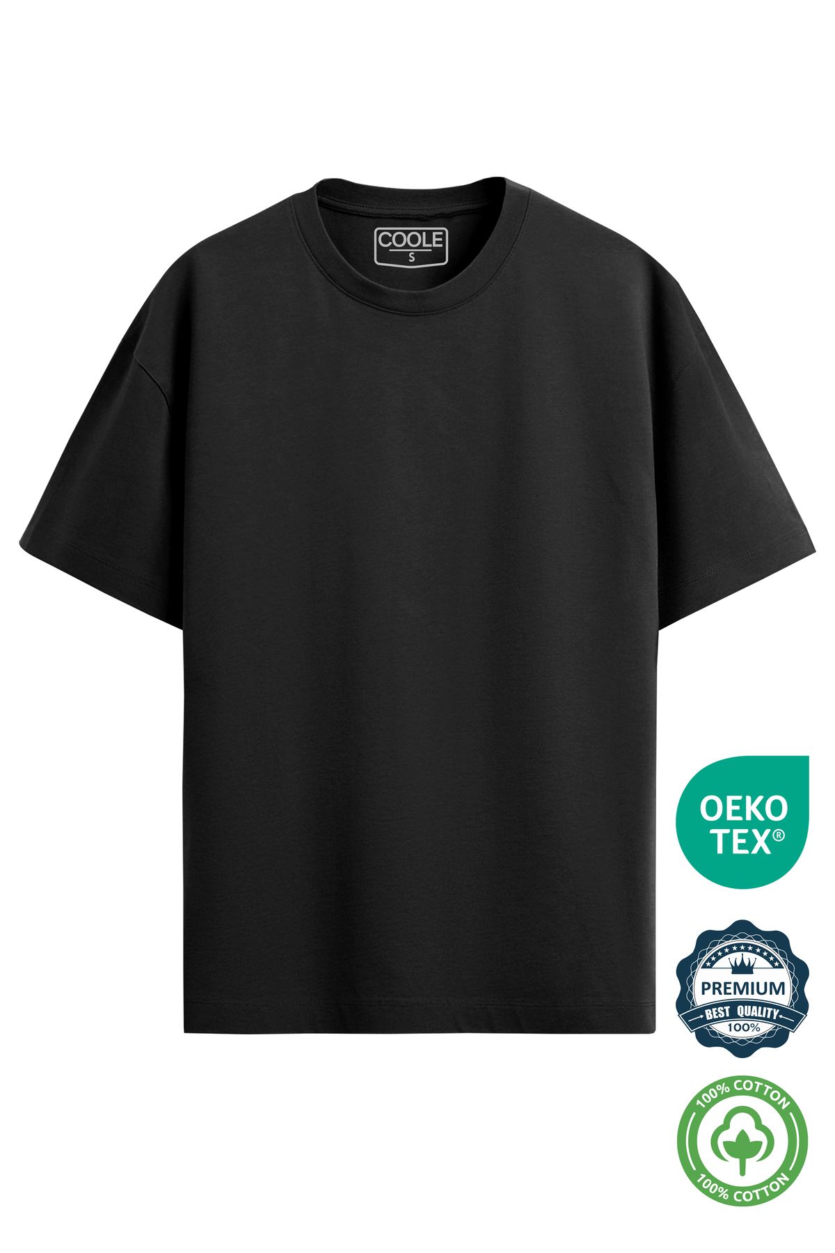 COOLE Premium Series Unisex Regular Kalıp Bisiklet Yaka Kısa Kol T-Shirt