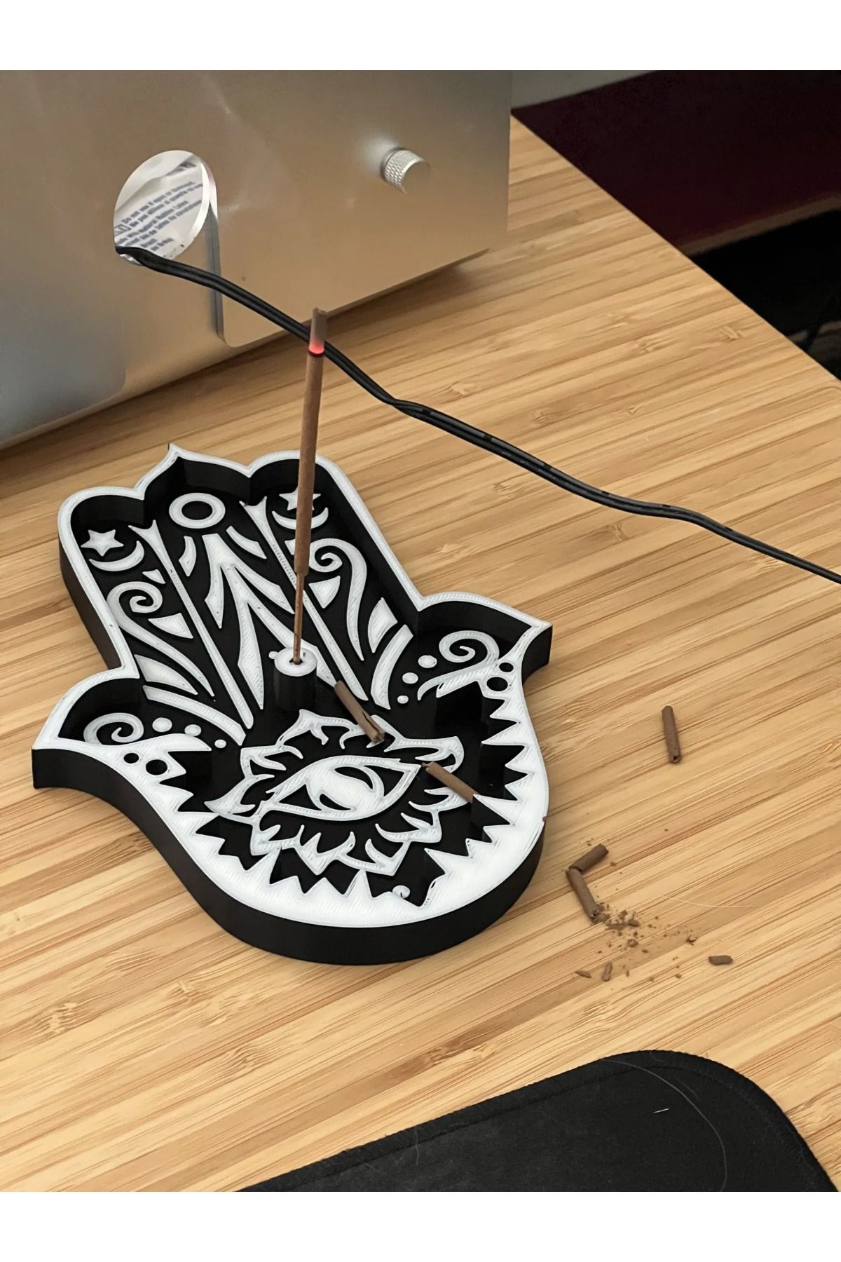 Filkorium3D Fatma Ana Eli Hamsa Tütsülük – Dekoratif Nazarlık Buhurdanlık (SADECE TÜTSÜLÜK, PLASTİK)