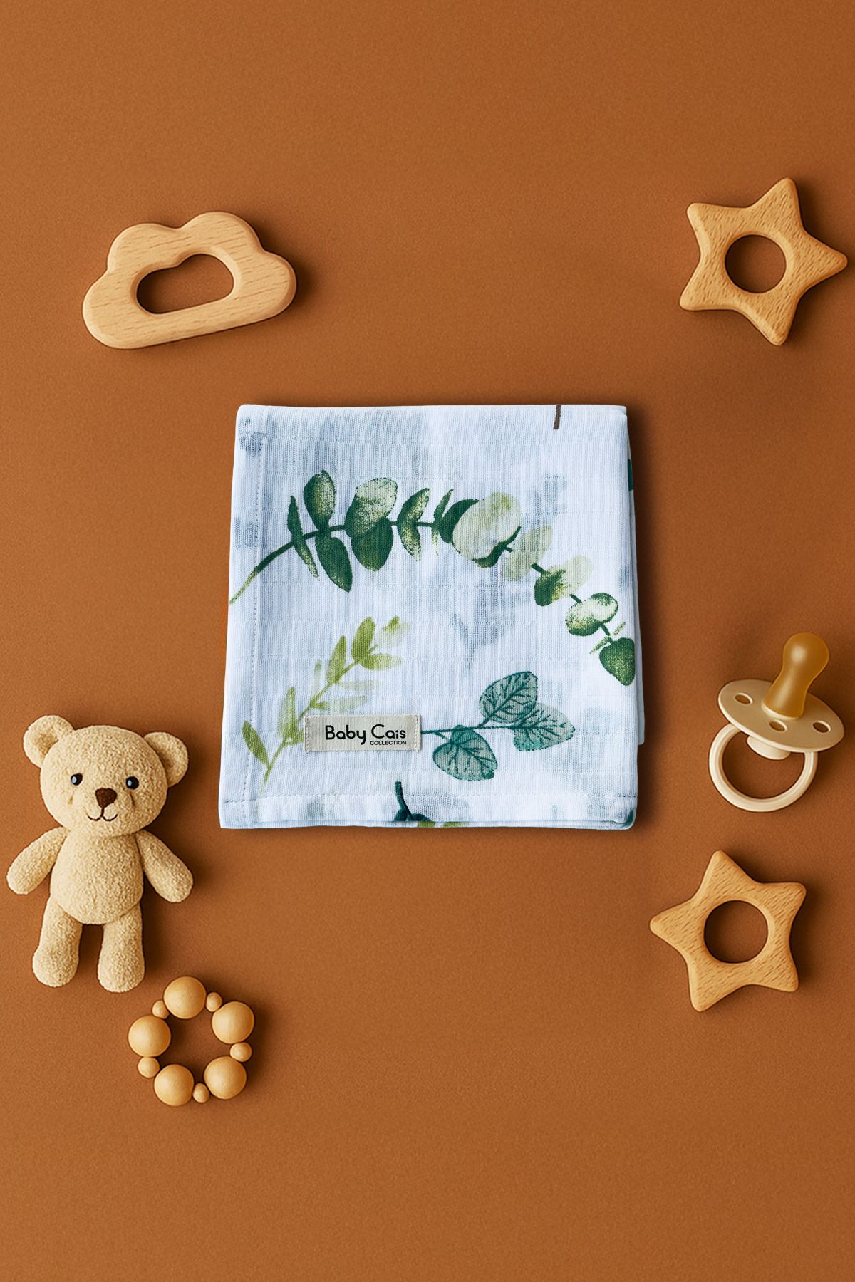 Baby Cais Collection Organik %100 Pamuk Müslin Bebek Örtüsü – Kundak, Bebek Battaniyesi, Ağız Bezi, Alt Açma Örtüsü