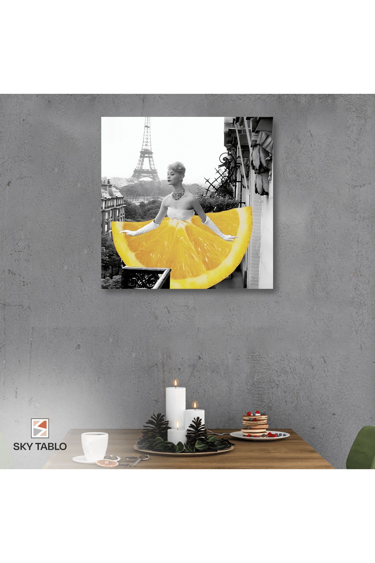 Home Limonlu Paris Kanvas Tablo