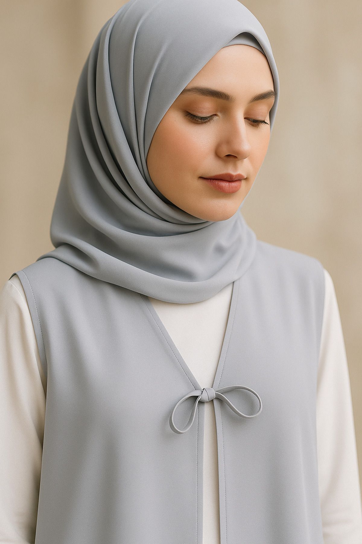 Misue Handmade Medine İpeği Şal, 75X190 Dökümlü, Kaymaz, Kırışmaz, Hafif ve Rahat Kumaş, Tesettür Baş Örtüsü