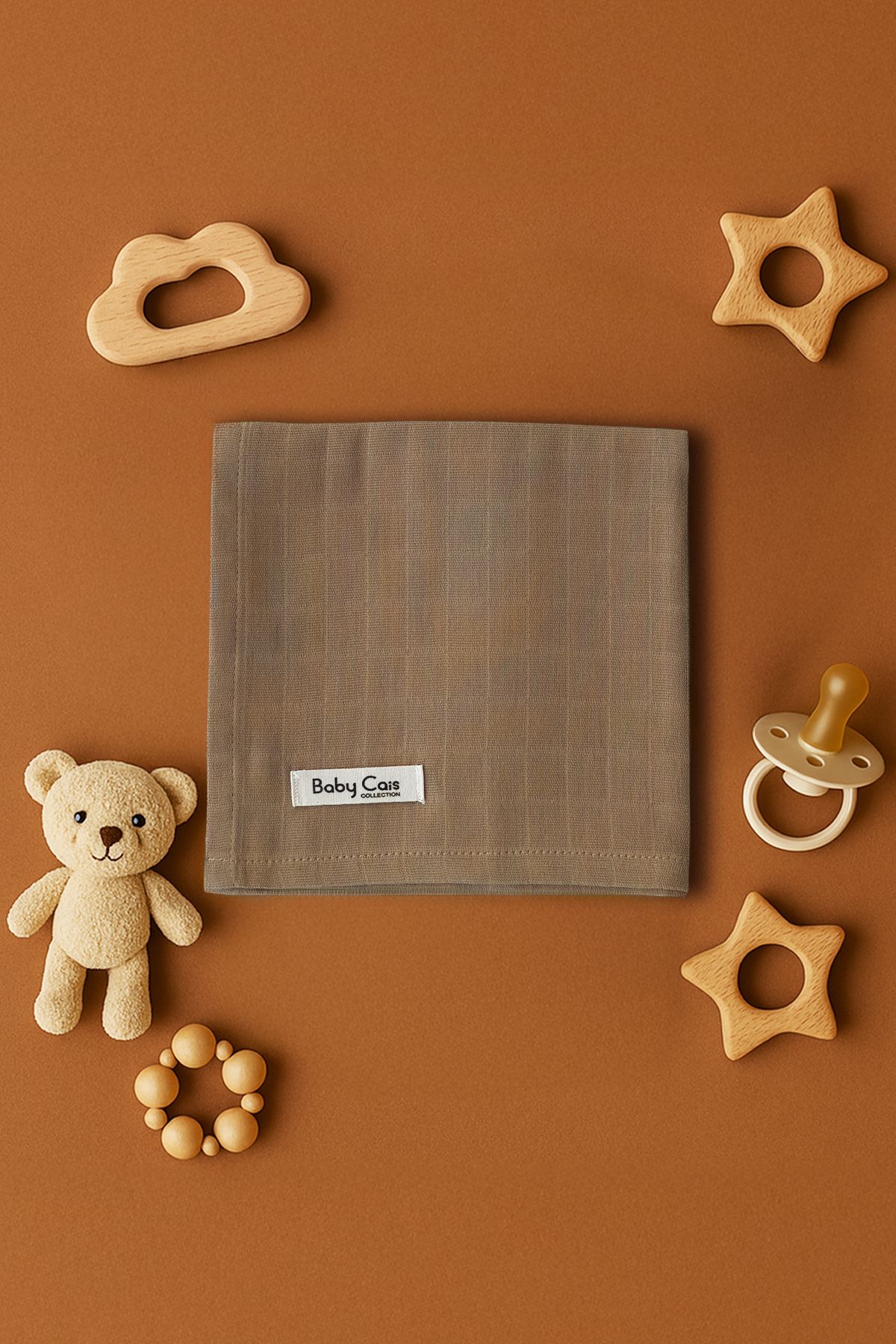 Baby Cais Collection Organik %100 Pamuk Müslin Bebek Örtüsü – Kundak, Bebek Battaniyesi, Ağız Bezi, Alt Açma Örtüsü