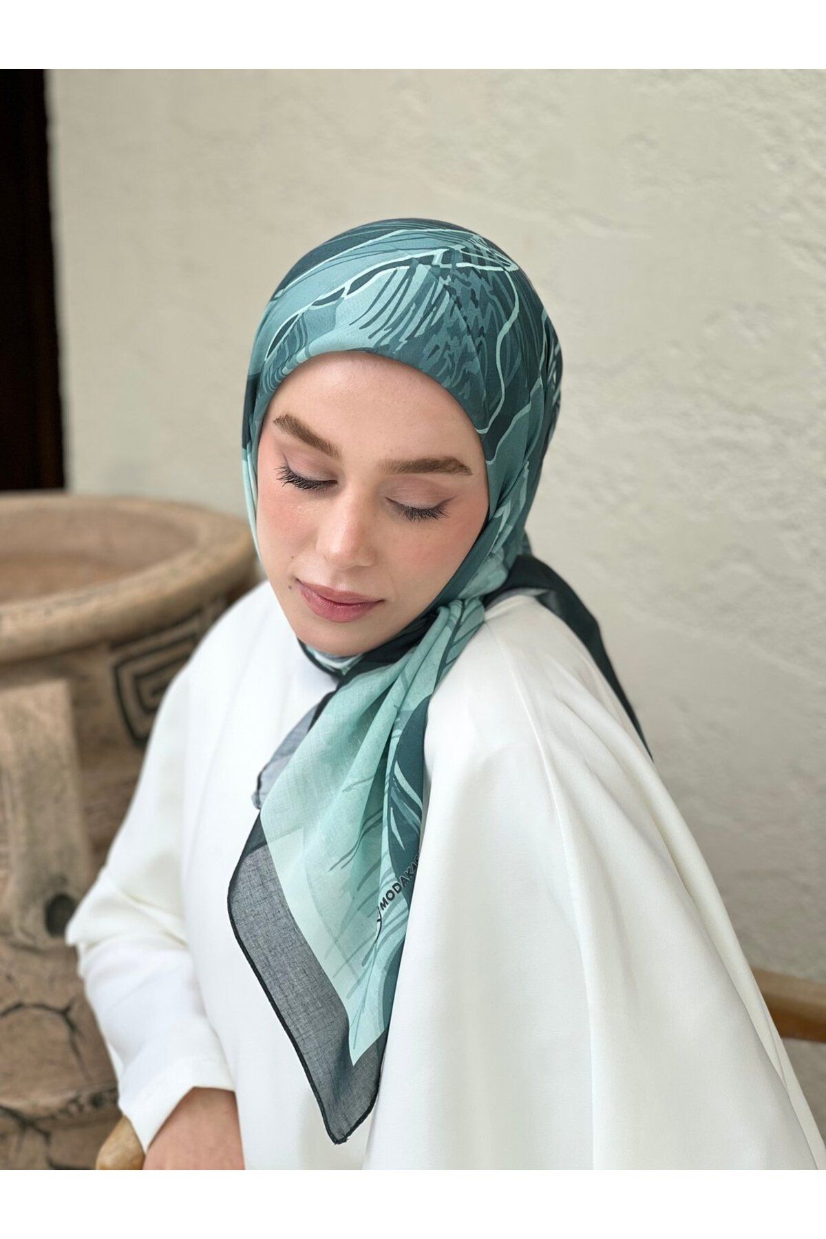 Modakaşmir 110 Cm Orkide Desen Eşarp