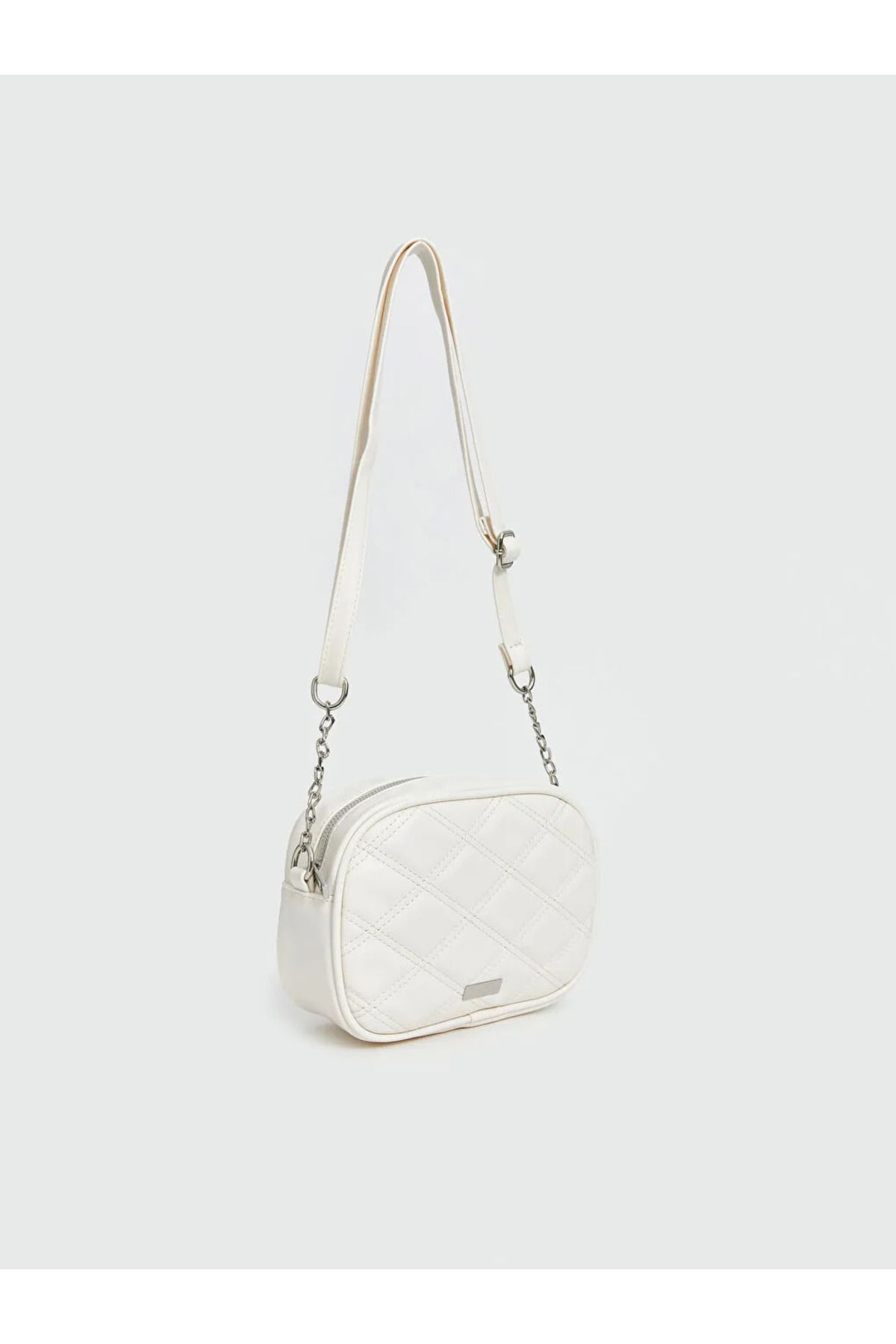 LC Waikiki LCW ACCESSORIES Beyaz Kroko Desenli Kadın Omuz Çantası