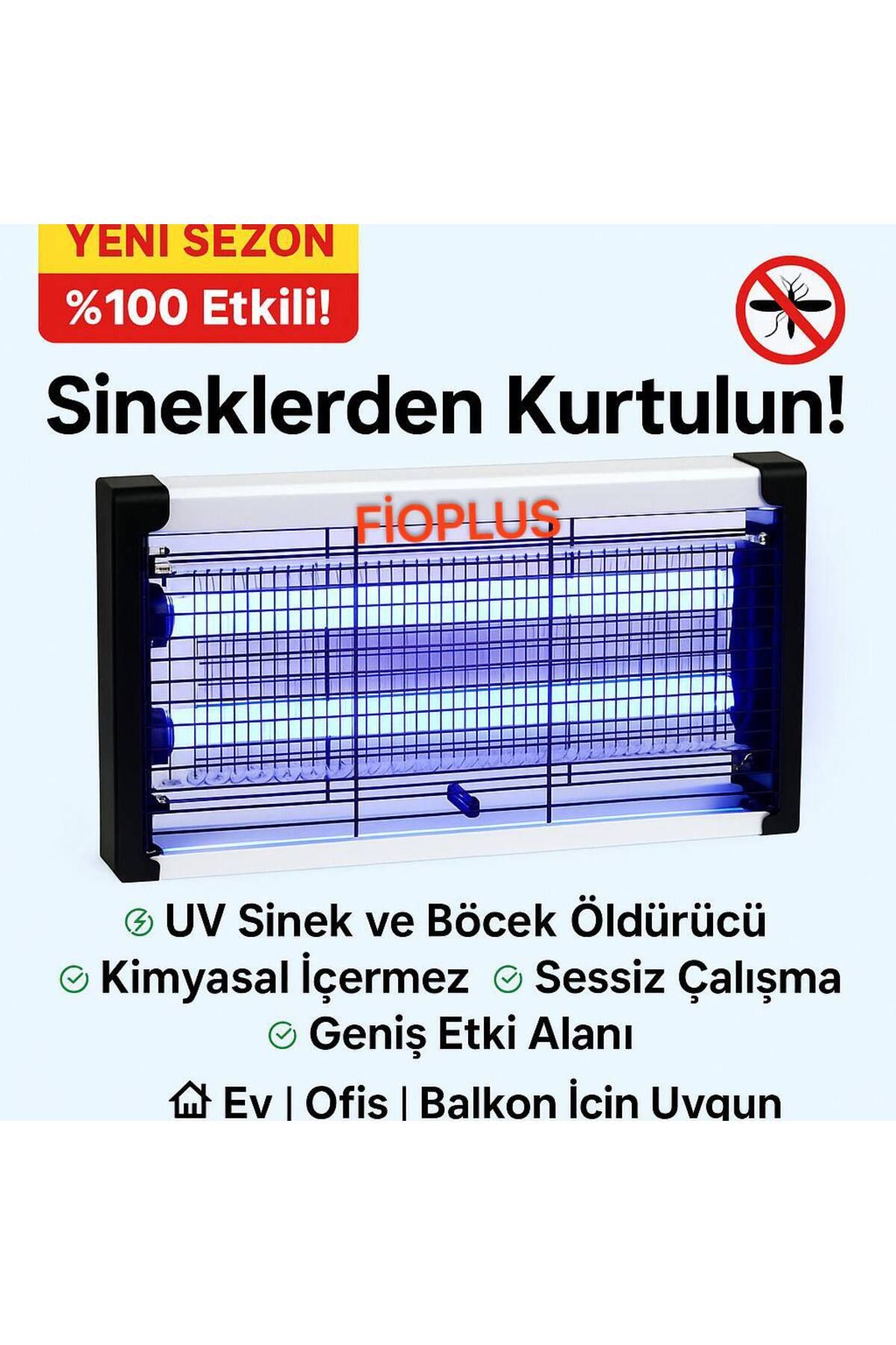 FİOPLUS Elektrikli Uv Sinek Öldürücü Zincirli Askılı