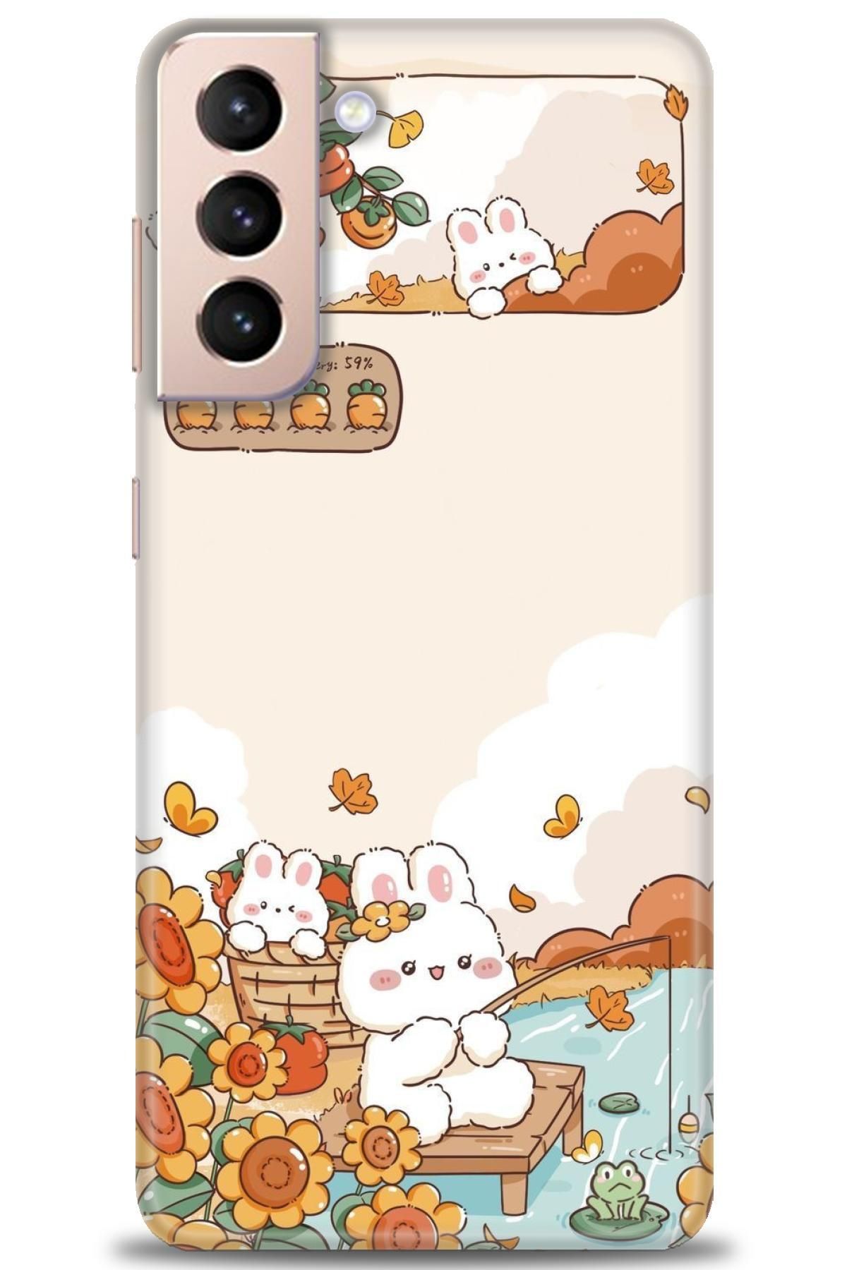 CooperTech Samsung Galaxy S21 İle Uyumlu HD Baskılı Desenli Silikon Kılıf - 153