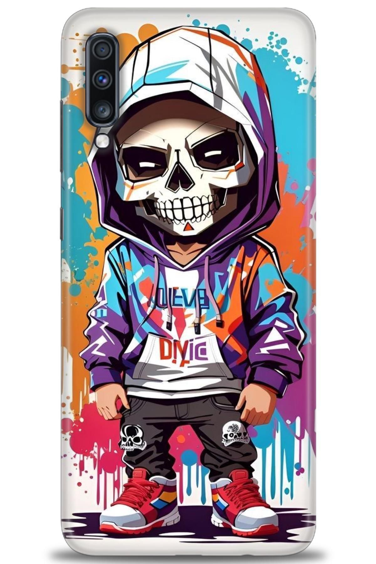 CooperTech Samsung Galaxy A70 İle Uyumlu HD Baskılı Desenli Silikon Kılıf - 991