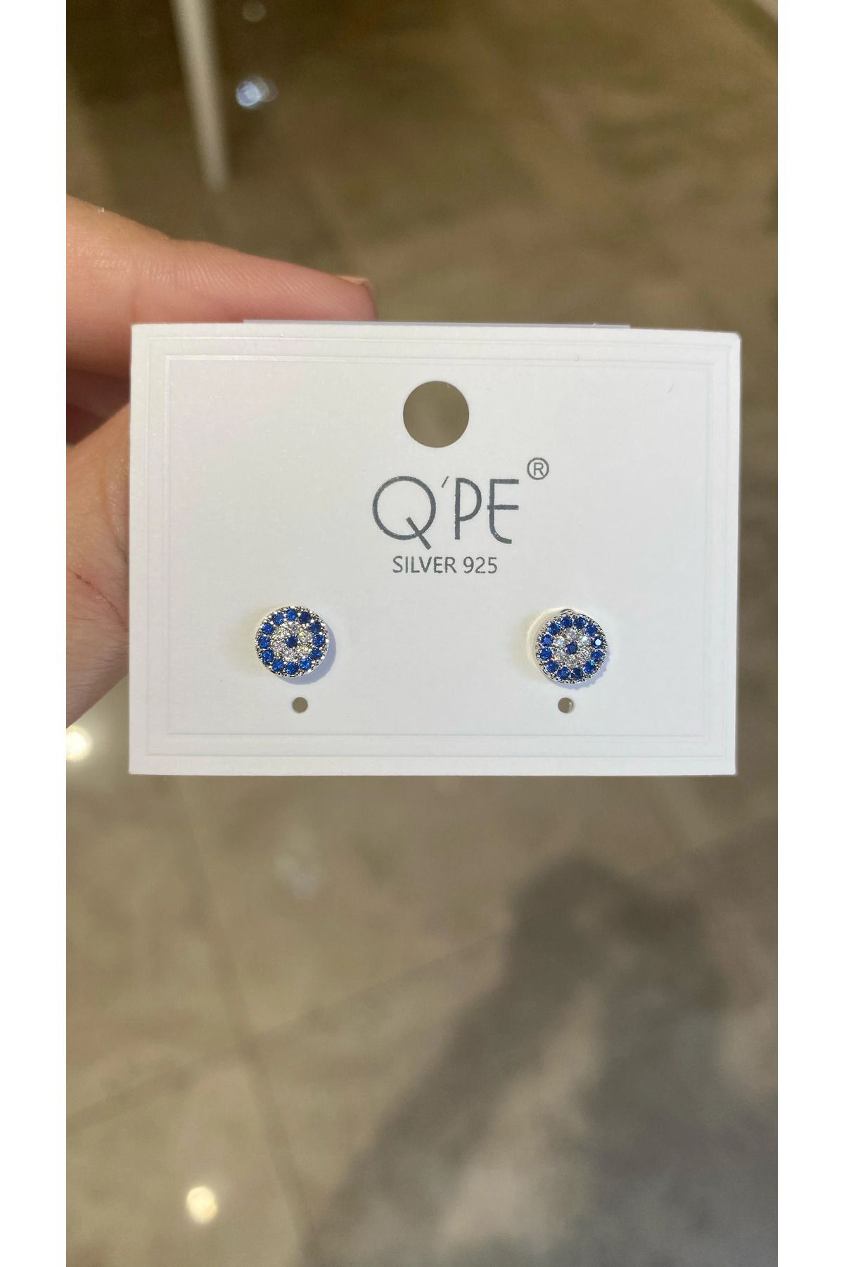 Yares Accessories Gümüş renk nazar küpe