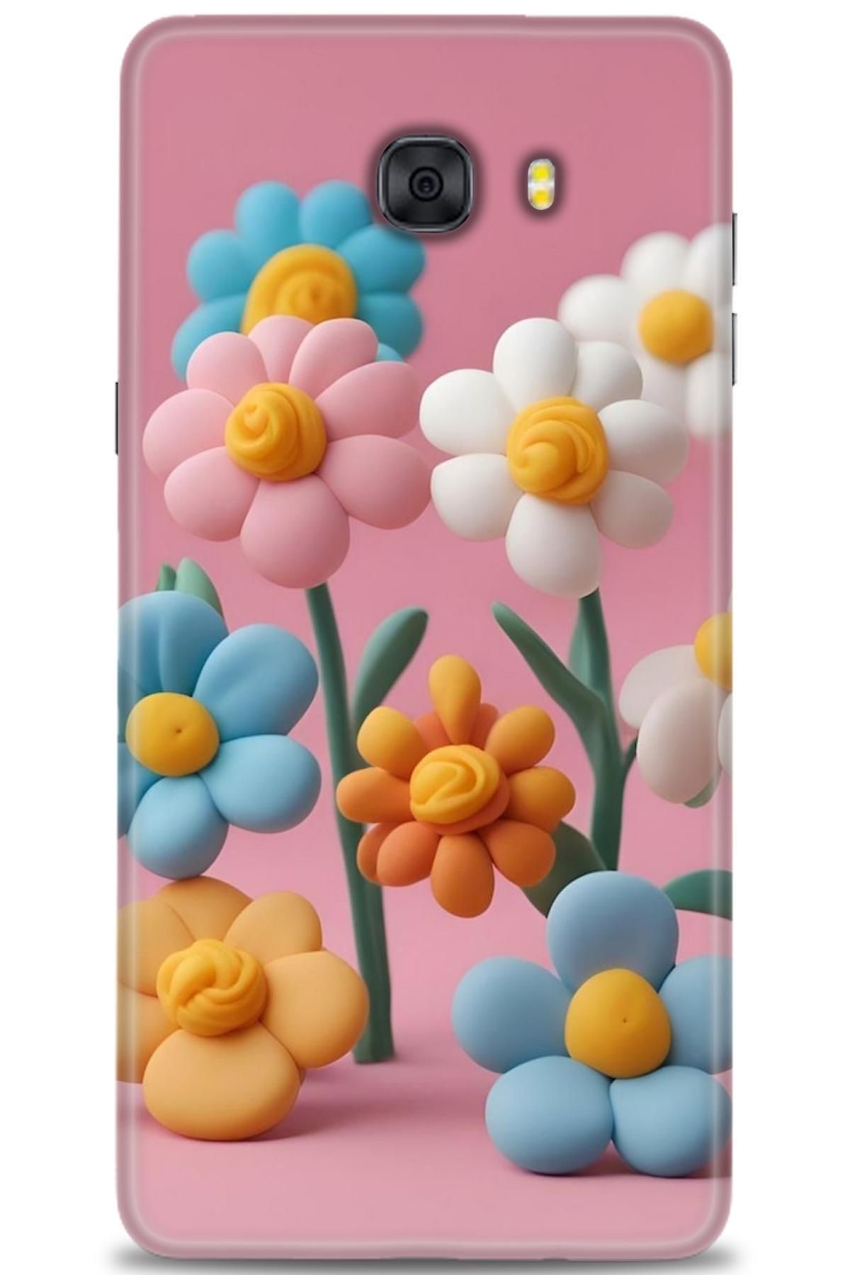 CooperTech Samsung Galaxy C9 Pro İle Uyumlu HD Baskılı Desenli Silikon Kılıf - 531
