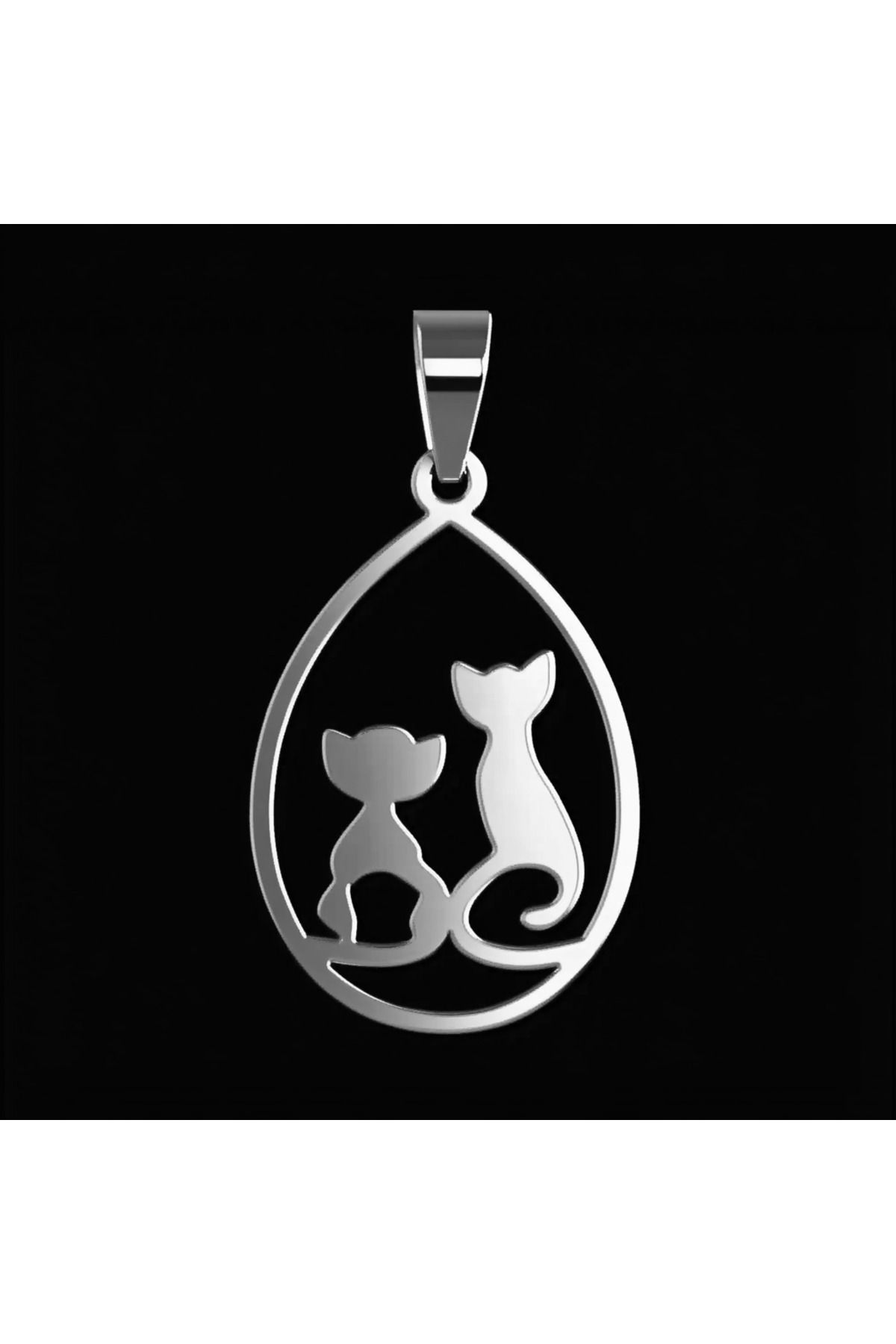 TabiTela 925 Ayar gümüş kolye kedi ve köpek SM3756