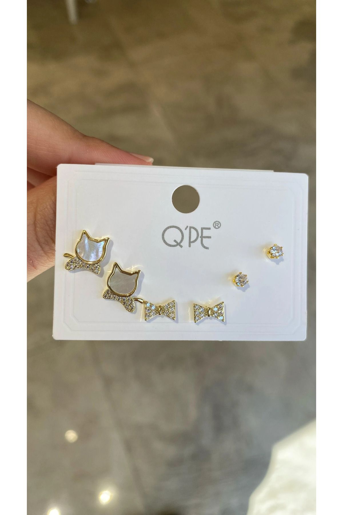 Yares Accessories Çoklu küpe kedi