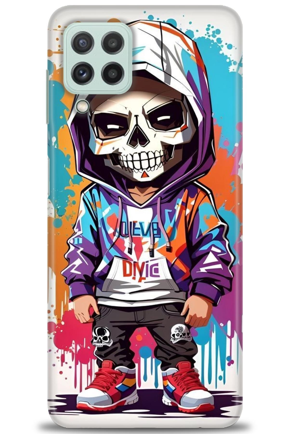 CooperTech Samsung Galaxy M22 İle Uyumlu HD Baskılı Desenli Silikon Kılıf - 991