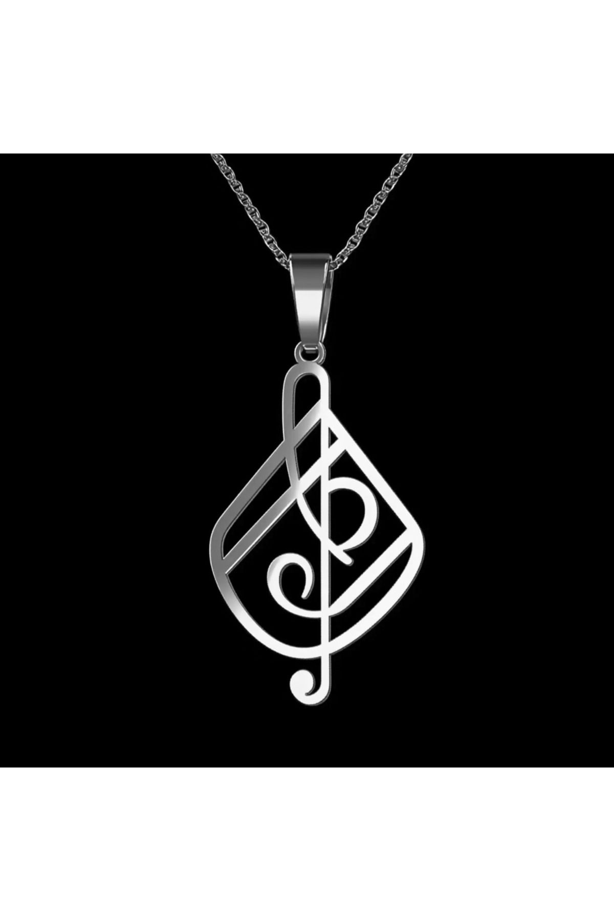 TabiTela 925 Ayar gümüş kolye müzik notası SM3540