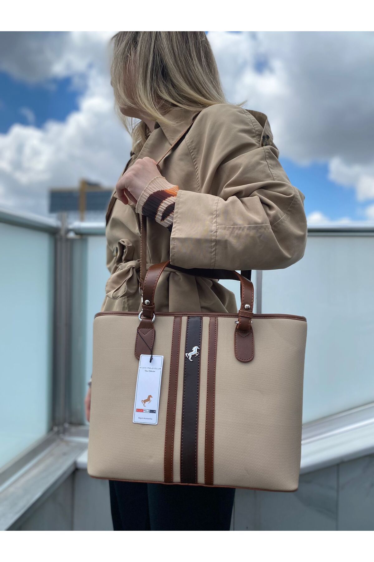 ST Bags Kadın Yeni Sezon Şık Tasarım Krem El Ve Omuz Çantası