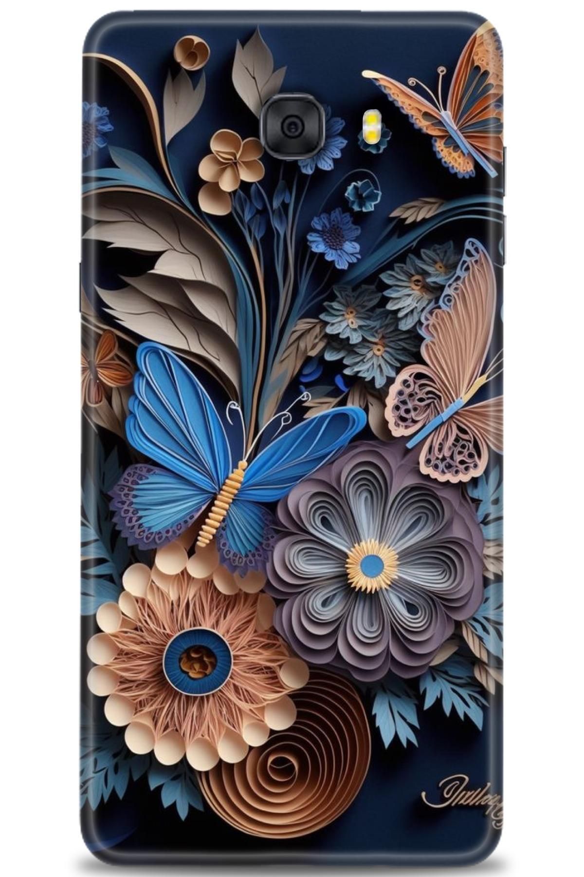 CooperTech Samsung Galaxy C9 Pro İle Uyumlu HD Baskılı Desenli Silikon Kılıf - 351