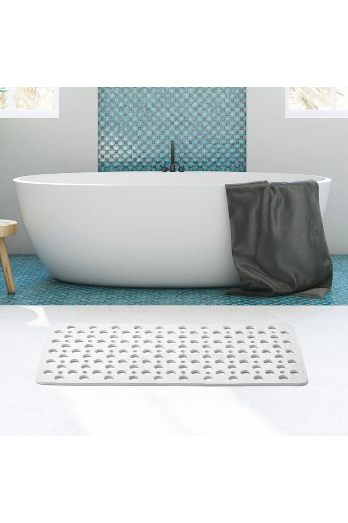 MAİN SHOP Vantuzlu Banyo Ve Duş Kaydırmazı , Duşa Kabin Küvet Içi Kaydırmaz Banyo Paspası 33X66 CM M-141