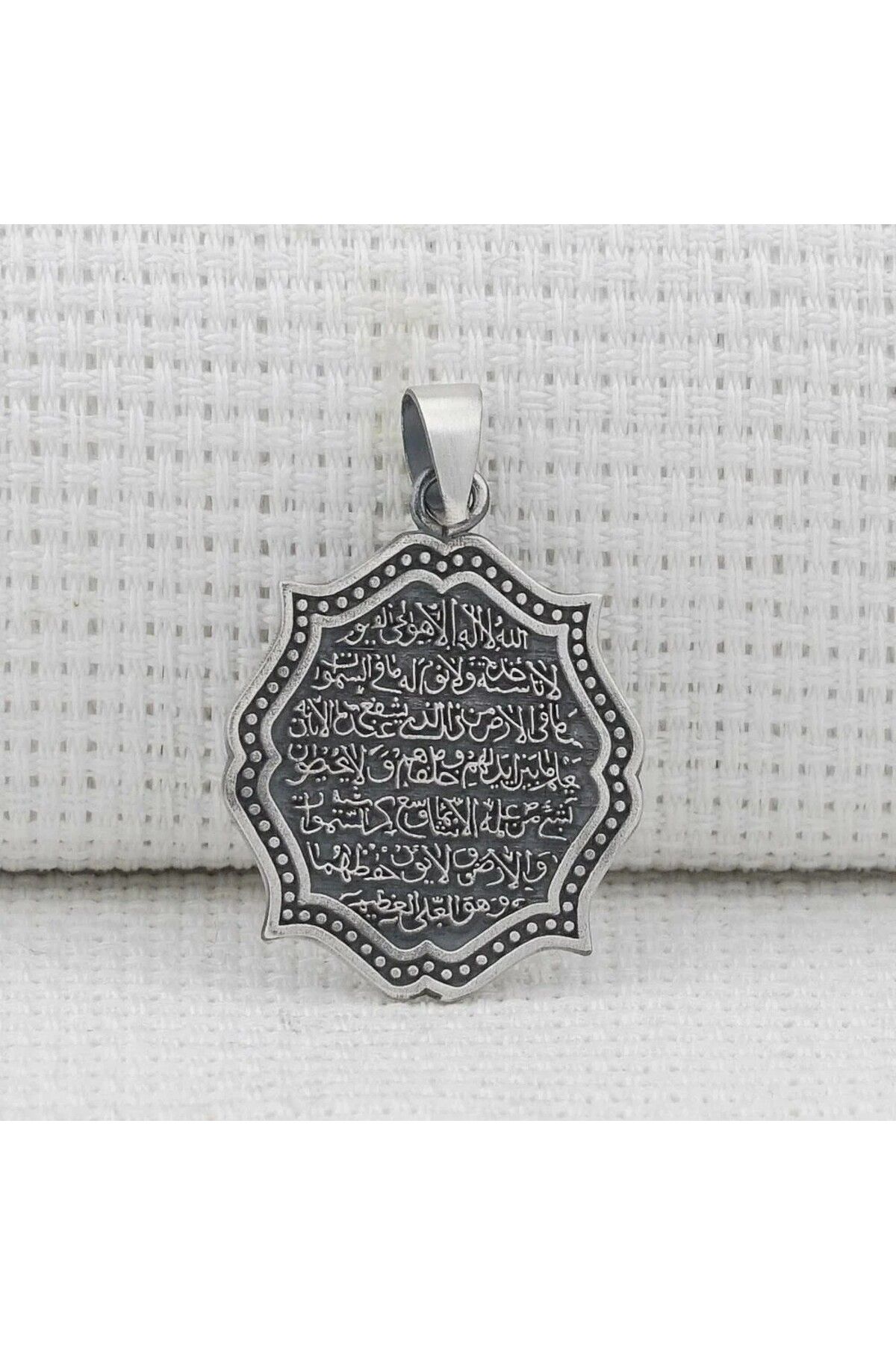 shop Ayetel Kursi 925 Ayar Gümüş Erkek Kolye Ucu