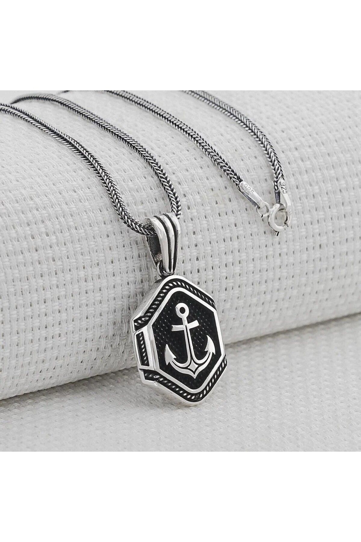 shop Çapa Denizci 925 Ayar Gümüş Erkek Kolye