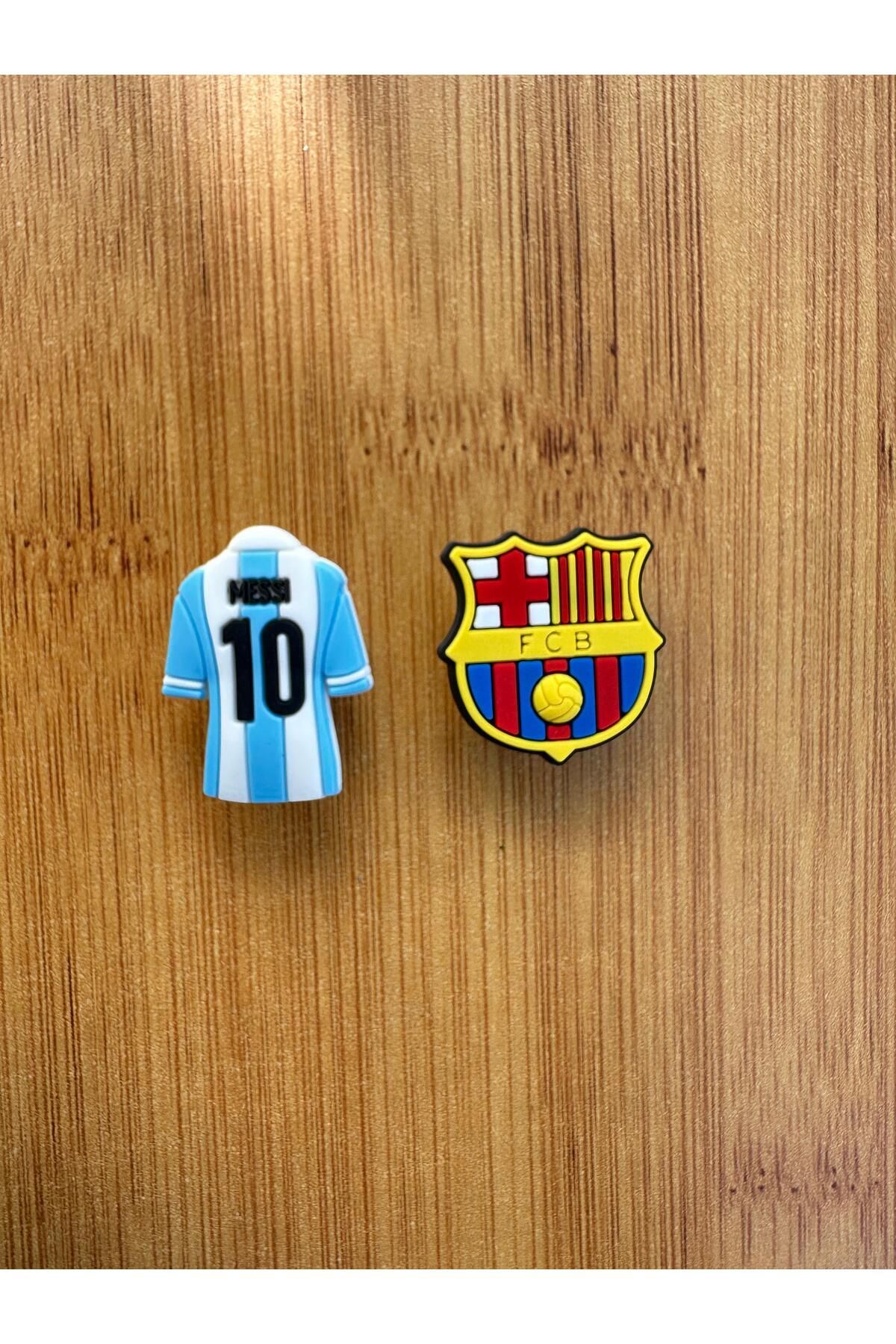 Crocs CROCS CROCS SÜSÜ TERLİK SÜSÜ JİBBİTZ 2'Lİ TARAFTAR BARCELONA MESSİ SET