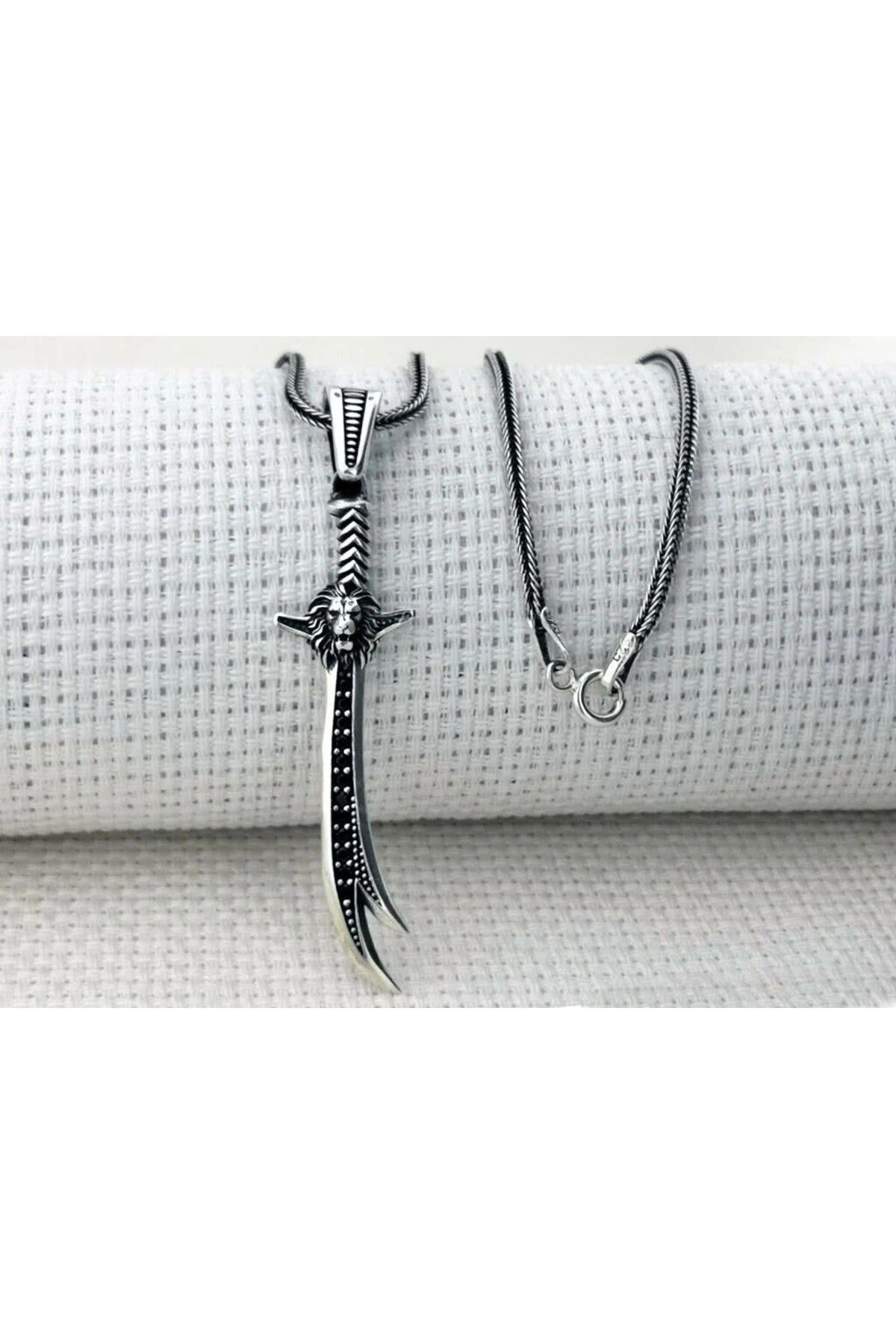 shop Aslan Tasarımlı Zulfikar 925 Ayar Gümüş Erkek Kolye Ucu