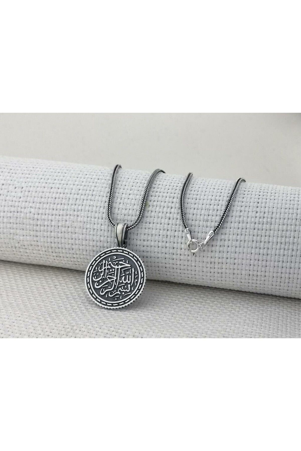 shop Şerif Dualı Besmelei İ 925 Ayar Gümüş Erkek Kolye