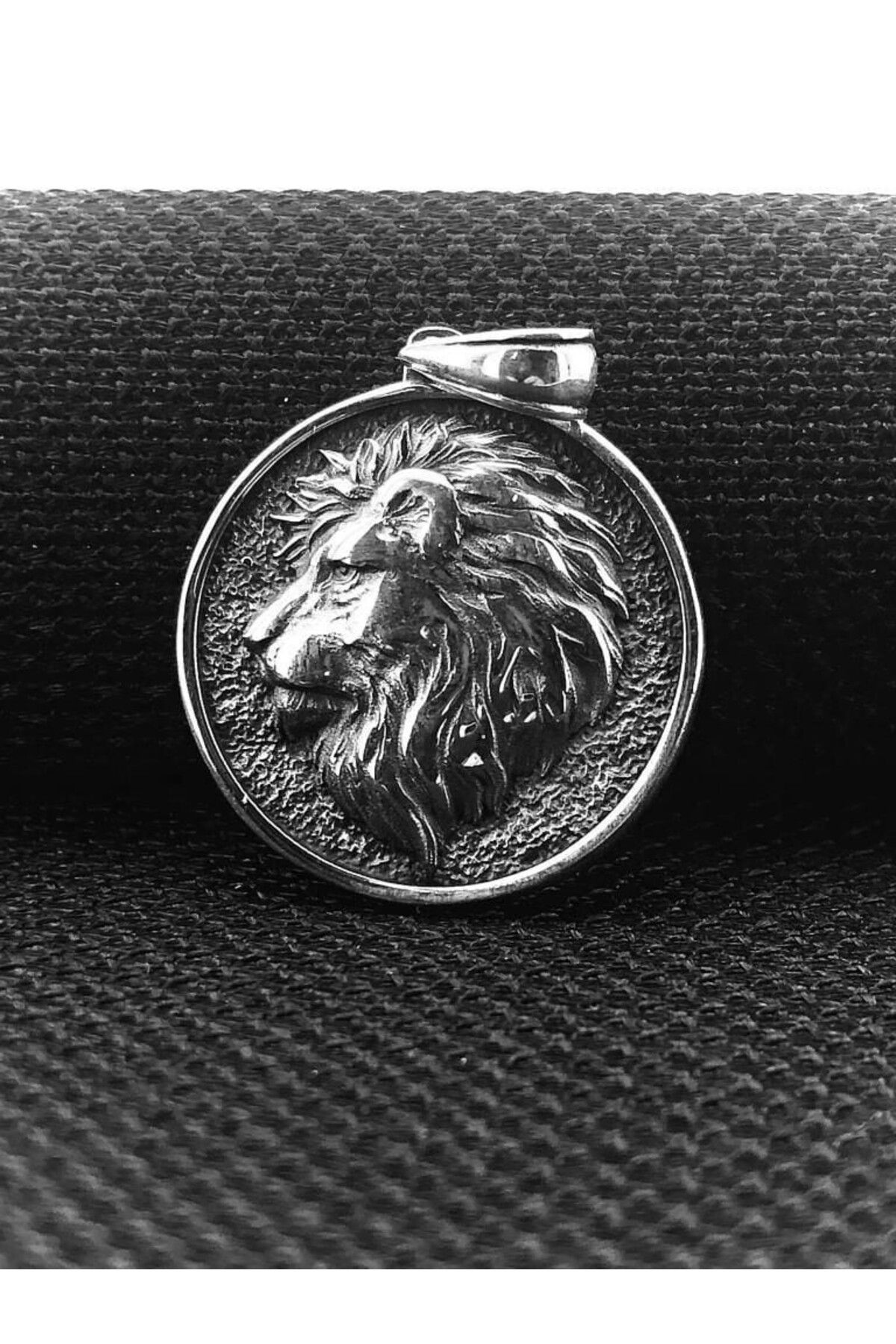 shop Aslan Motifli 925 Ayar Gümüş Erkek Kolye Ucu